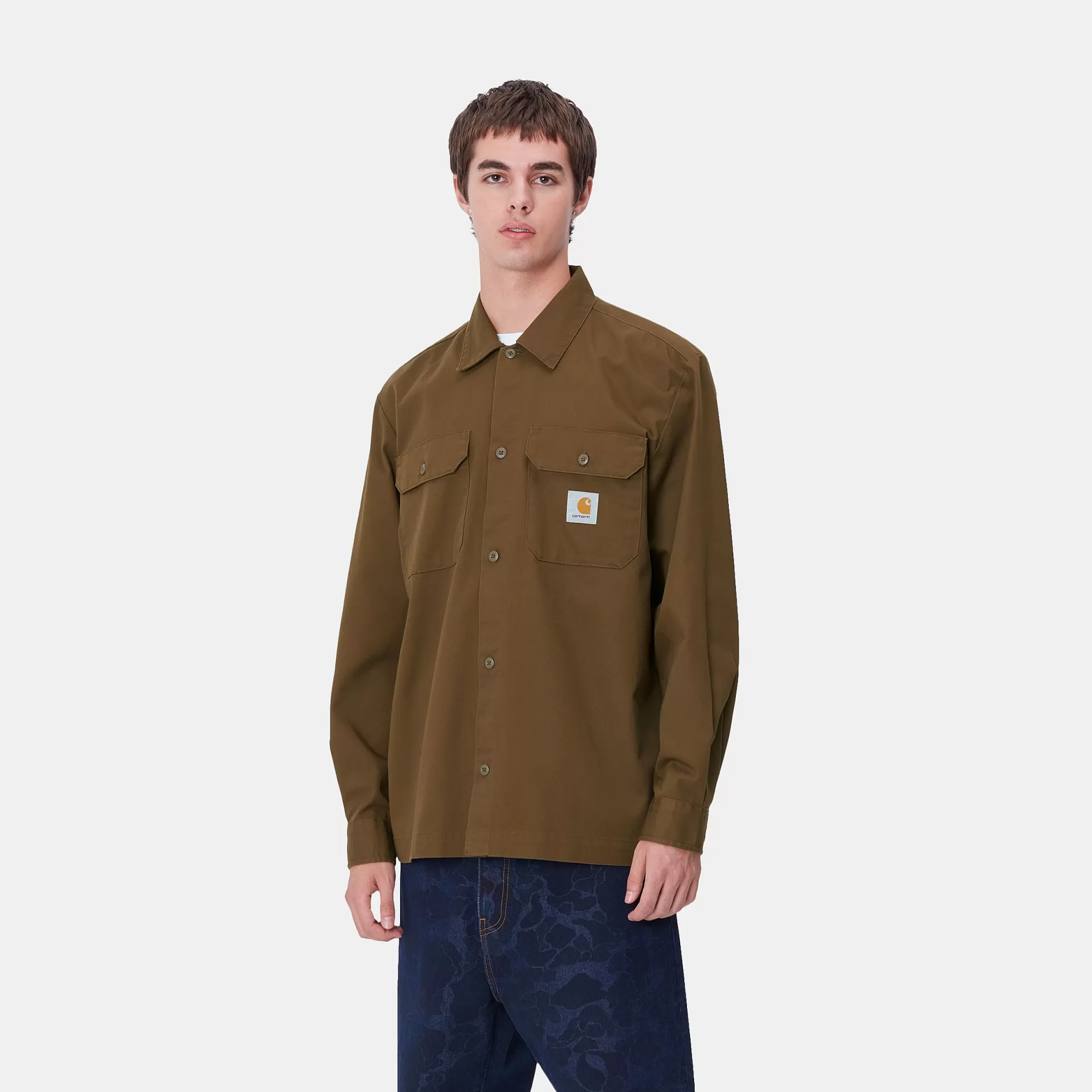 Chemises^Carhartt WIP L/S Craft Shirt Chocolate