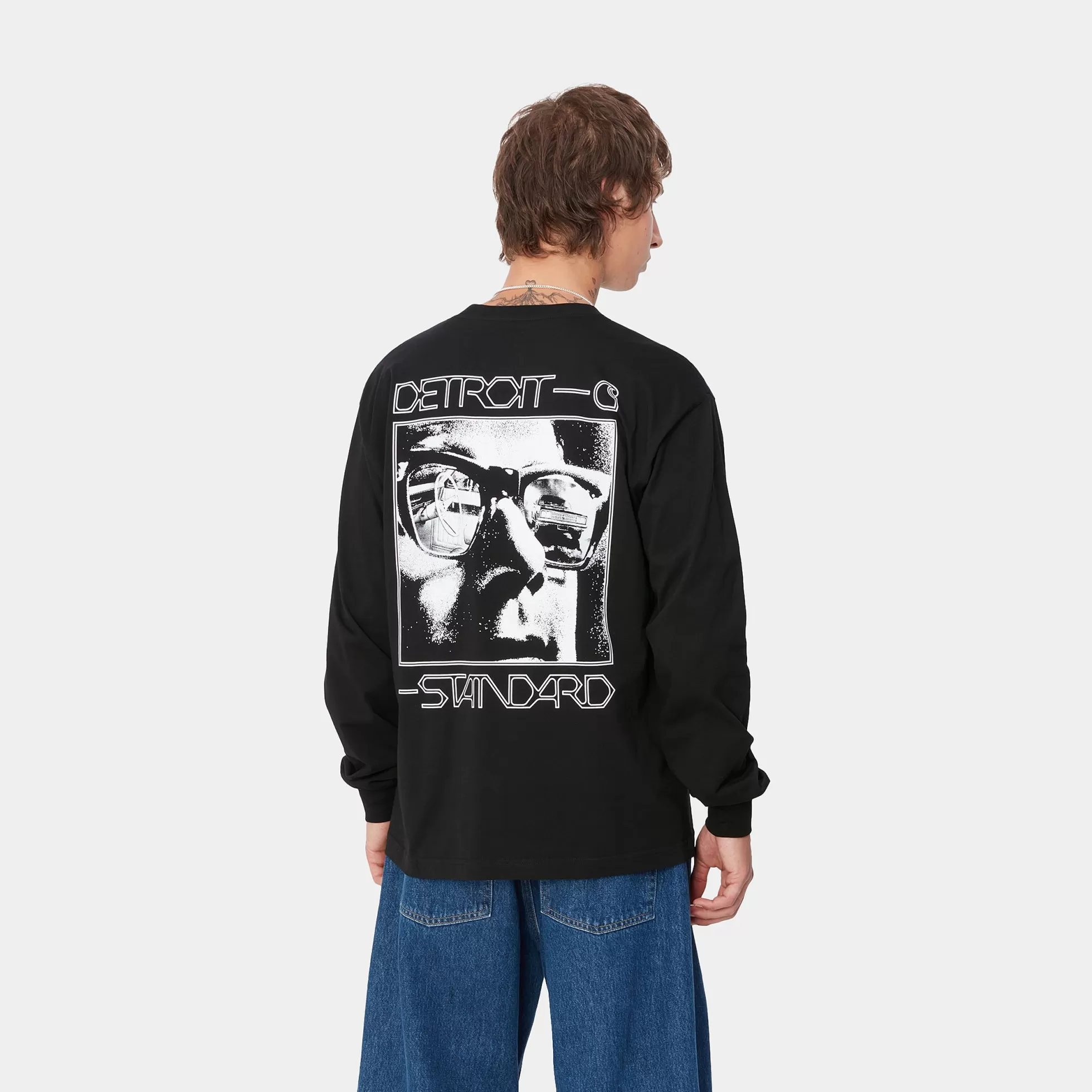 T-Shirts & Polos^Carhartt WIP L/S Detroit Standard T-Shirt Black / White