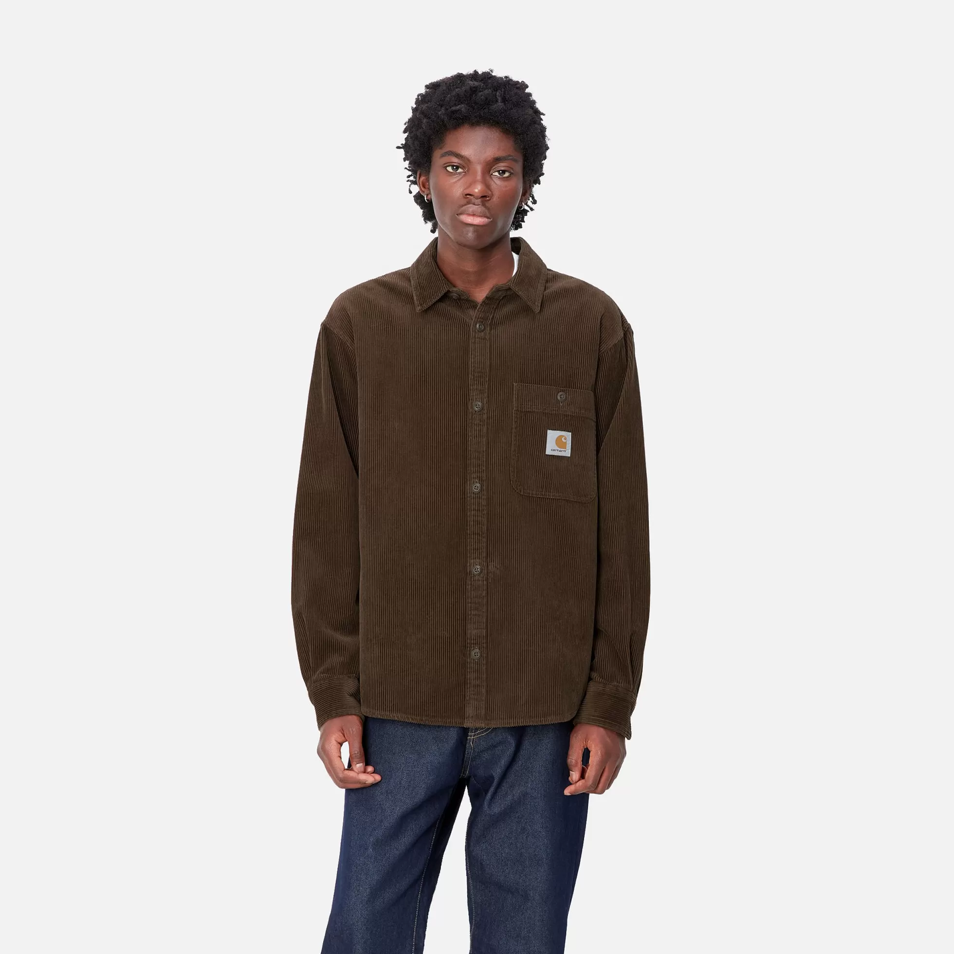 Chemises^Carhartt WIP L/S Flint Shirt Chocolate