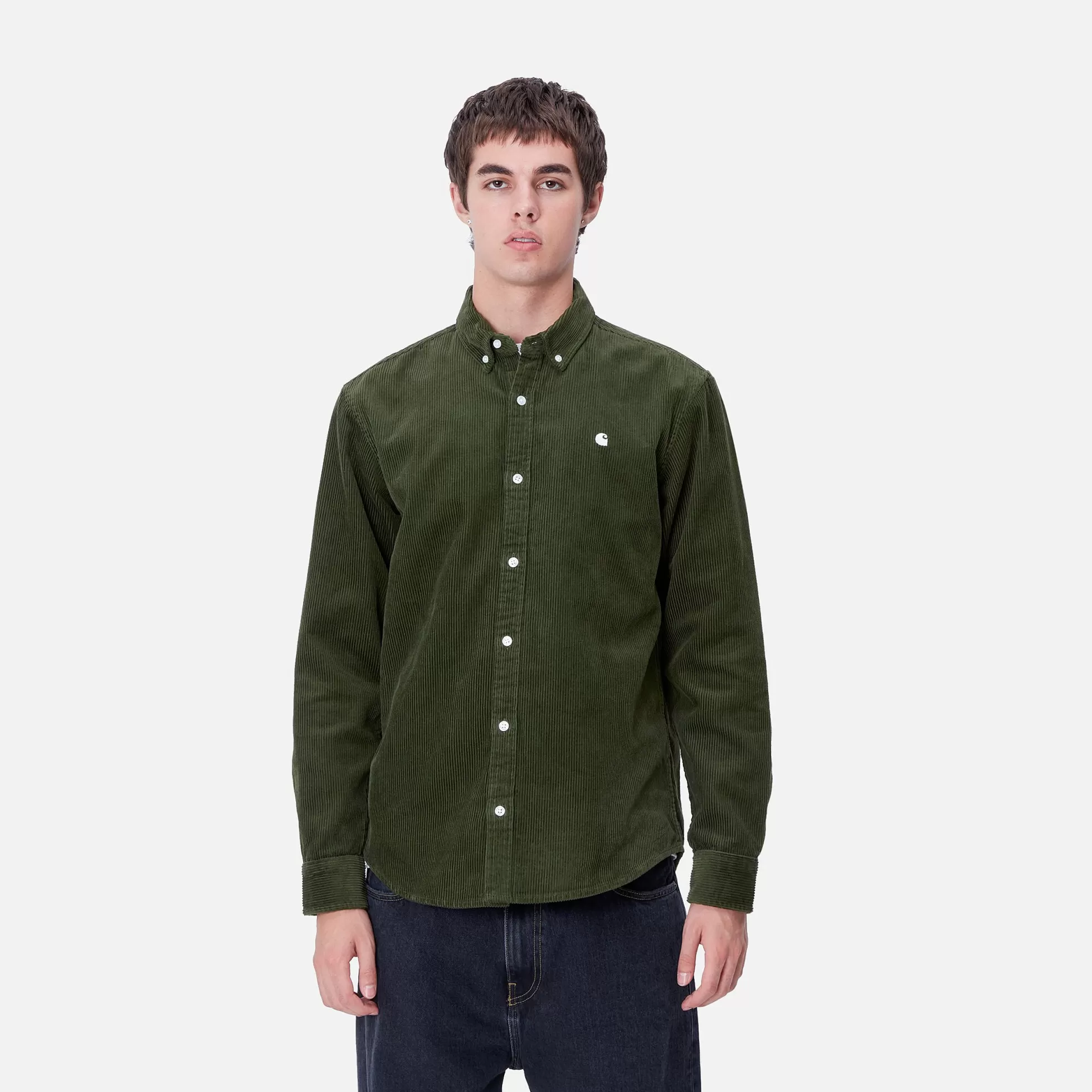 Chemises^Carhartt WIP L/S Madison Cord Shirt Tarragon / Wax