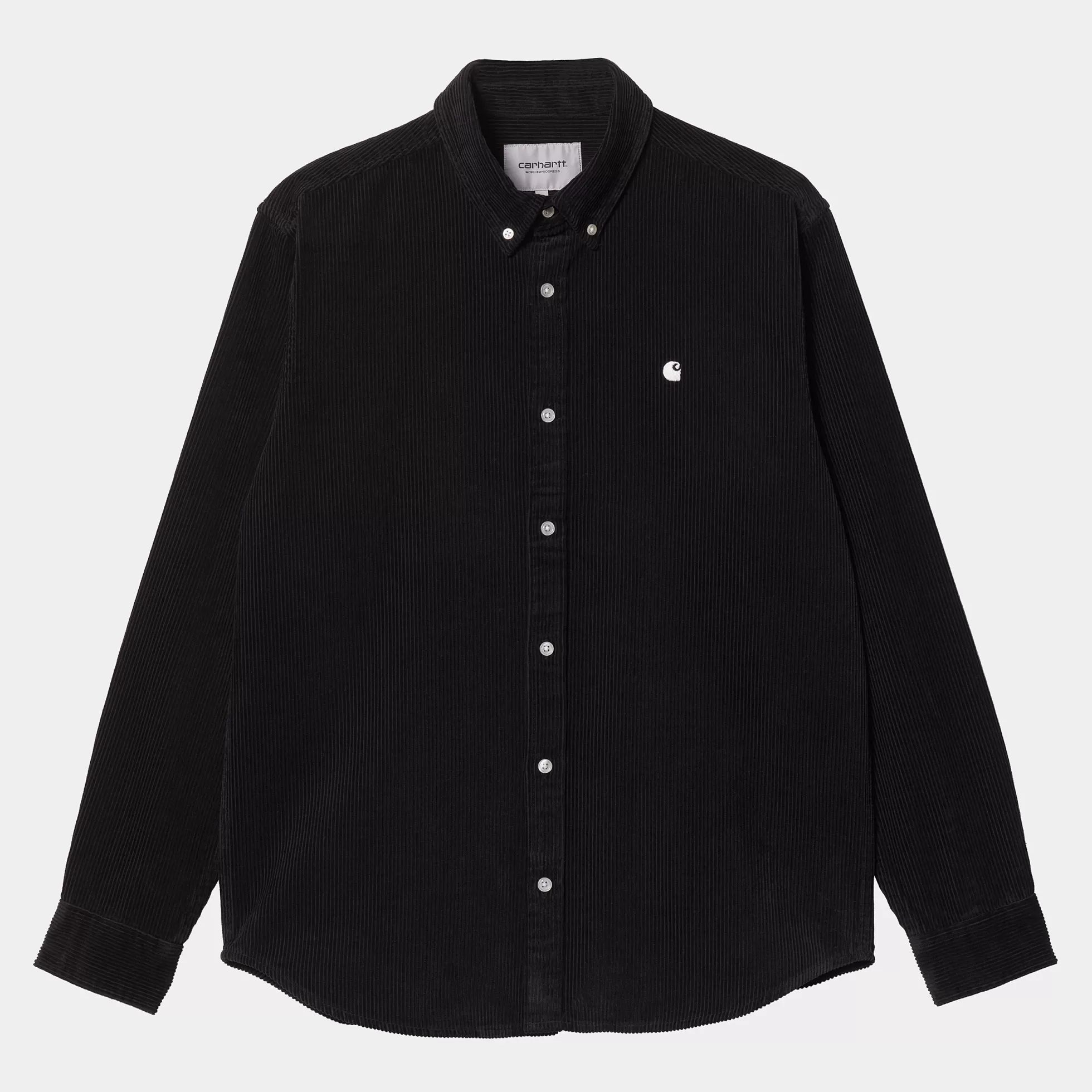 Chemises^Carhartt WIP L/S Madison Fine Cord Shirt Black / Wax