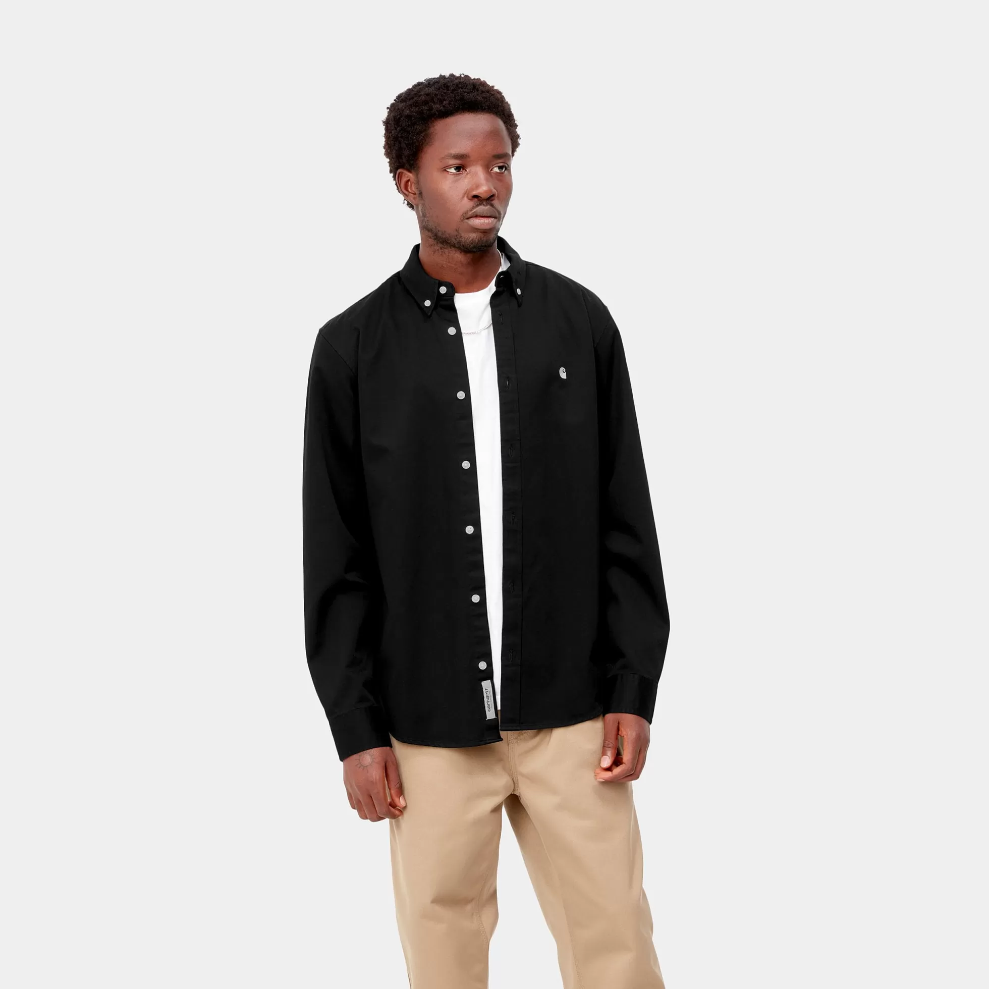 Chemises^Carhartt WIP L/S Madison Shirt Black / Wax