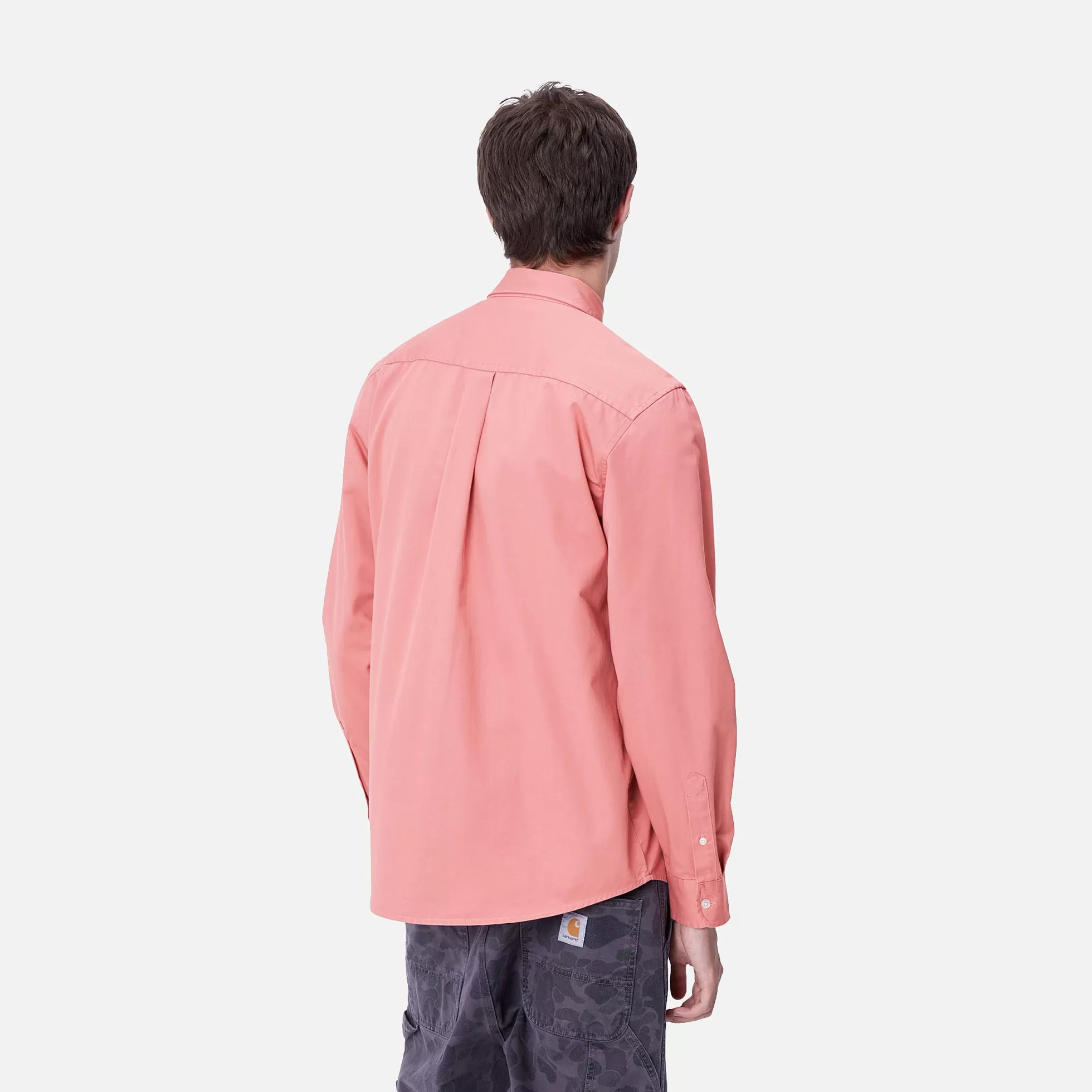 Chemises^Carhartt WIP L/S Madison Shirt Dusty Rose / Wax