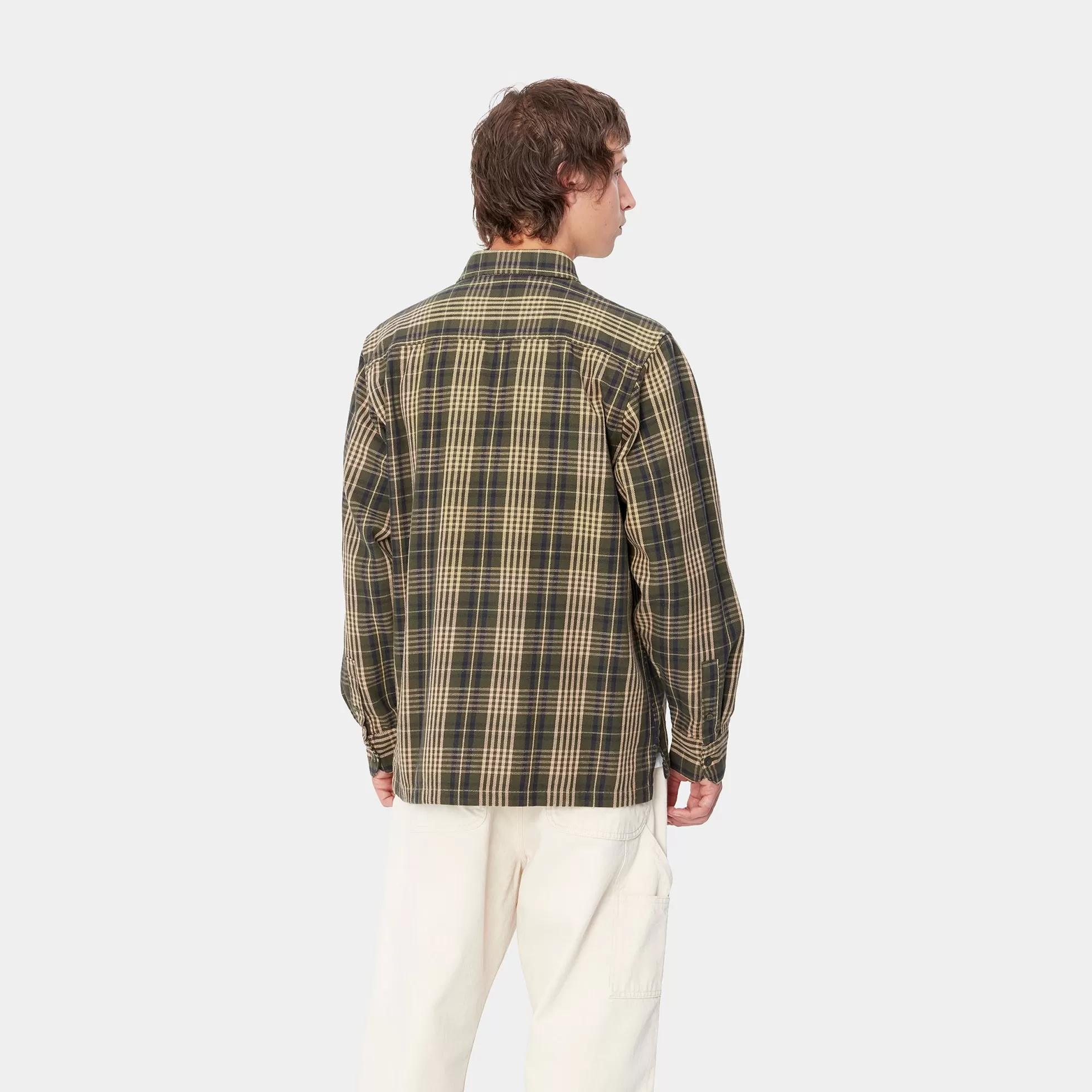 Chemises^Carhartt WIP L/S Mandlik Shirt Mandlik Check, Office Green