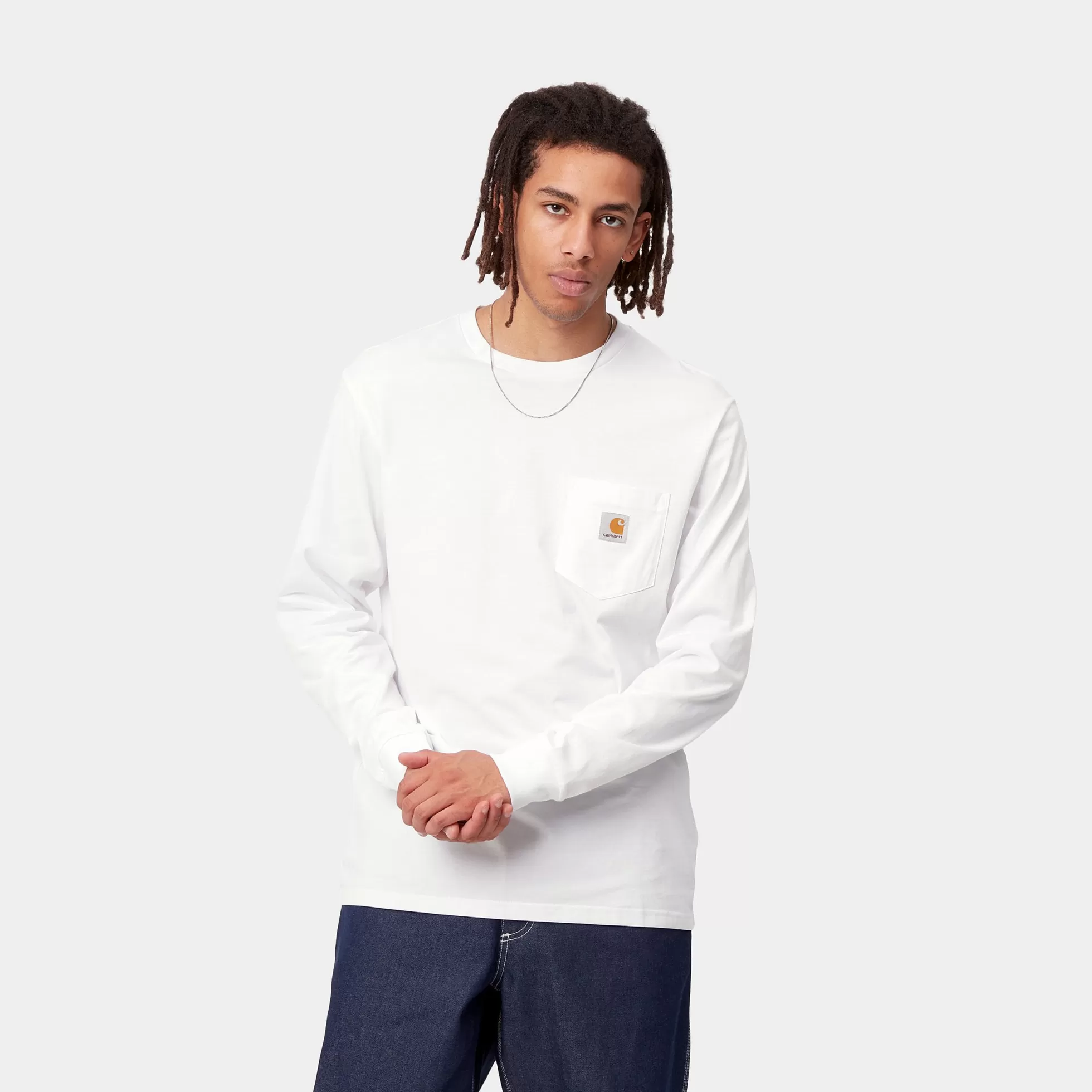 T-Shirts & Polos^Carhartt WIP L/S Pocket T-Shirt White