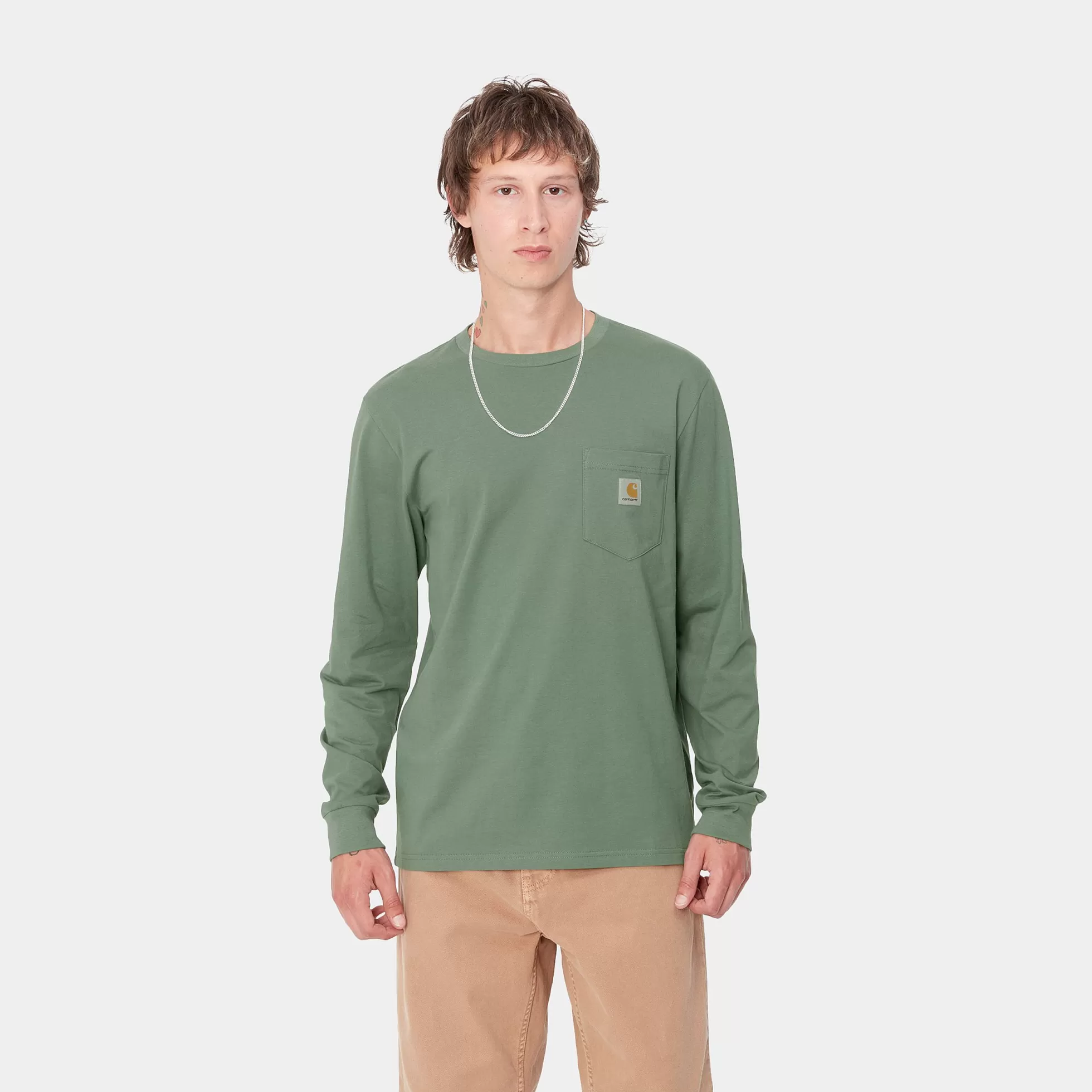 T-Shirts & Polos^Carhartt WIP L/S Pocket T-Shirt Duck Green