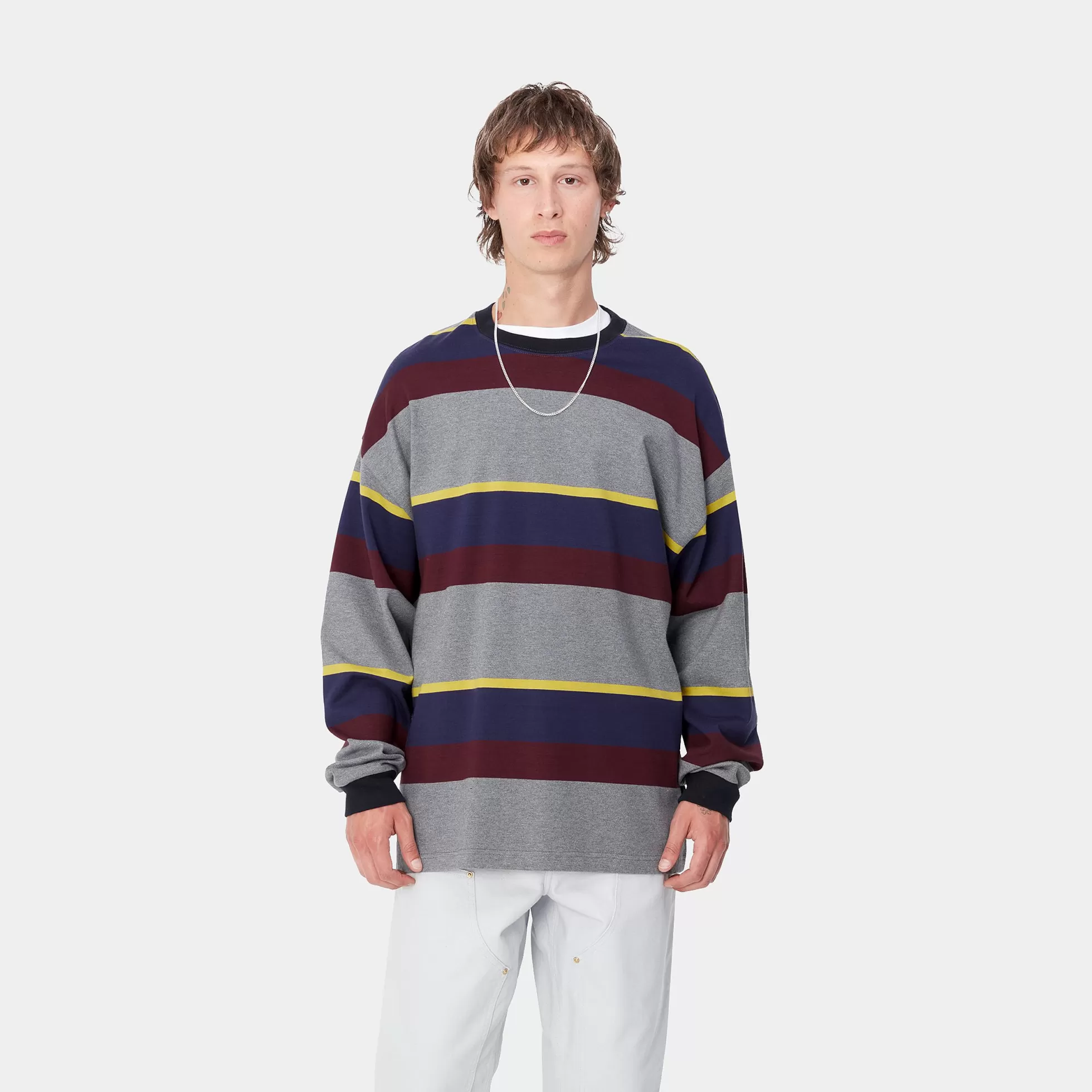 T-Shirts & Polos^Carhartt WIP L/S Sundling T-Shirt Sundling Stripe, Aura