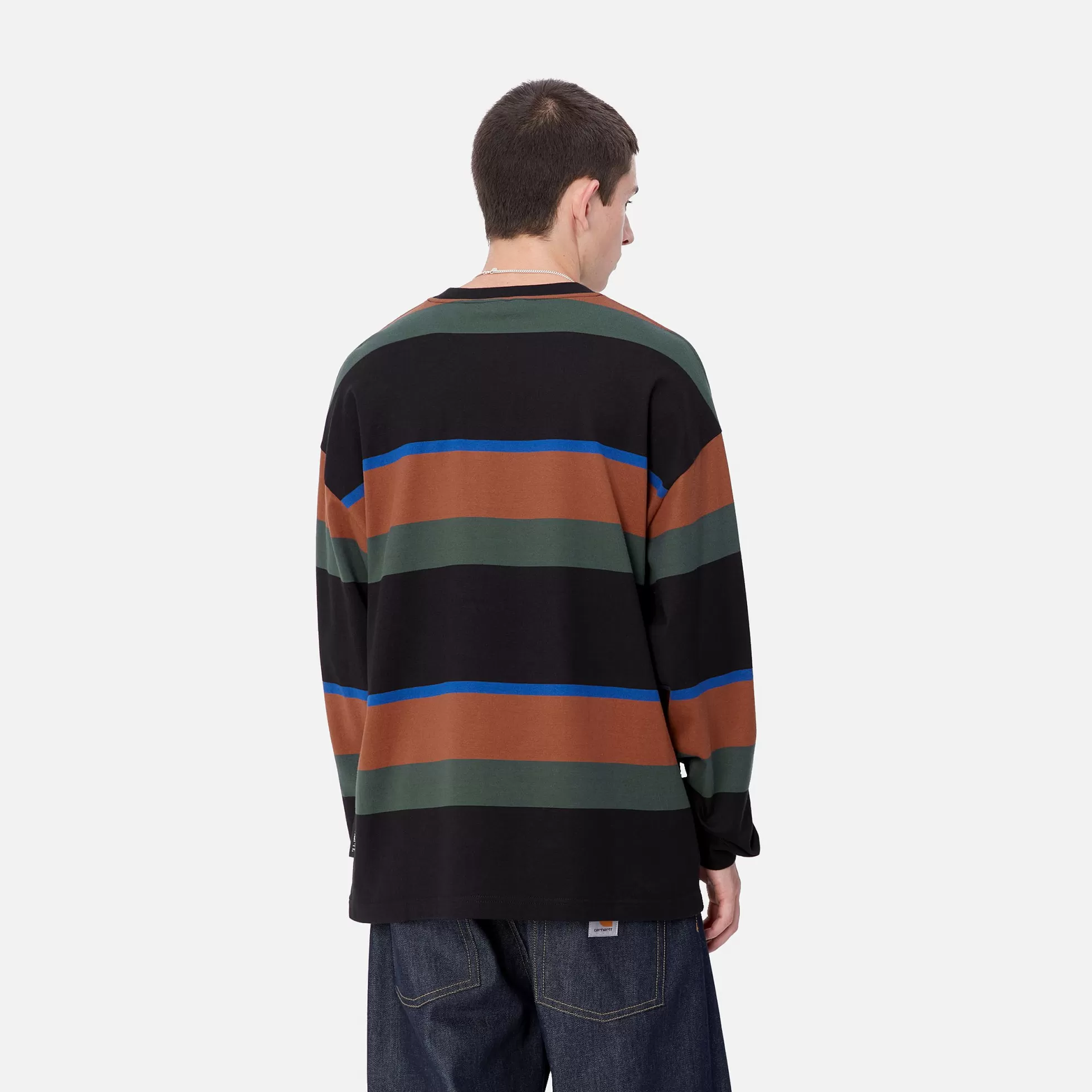 T-Shirts & Polos^Carhartt WIP L/S Sundling T-Shirt Sundling Stripe, Deep H Brown