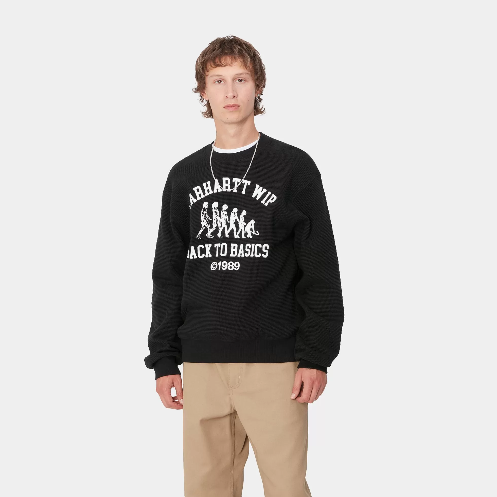 Sweats^Carhartt WIP Main Basics Sweat Black / White