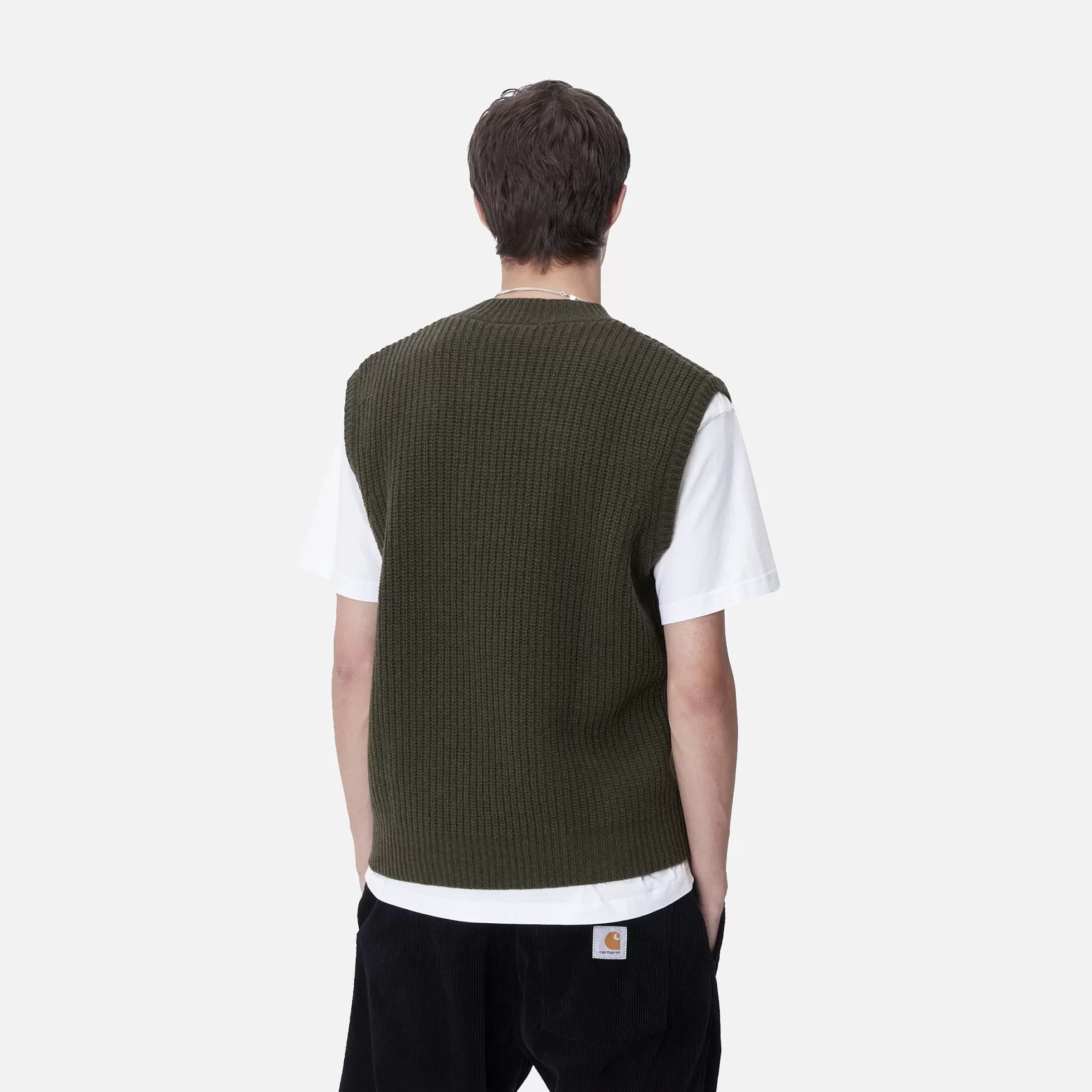 Mailles^Carhartt WIP Marlon Vest Sweater Office Green