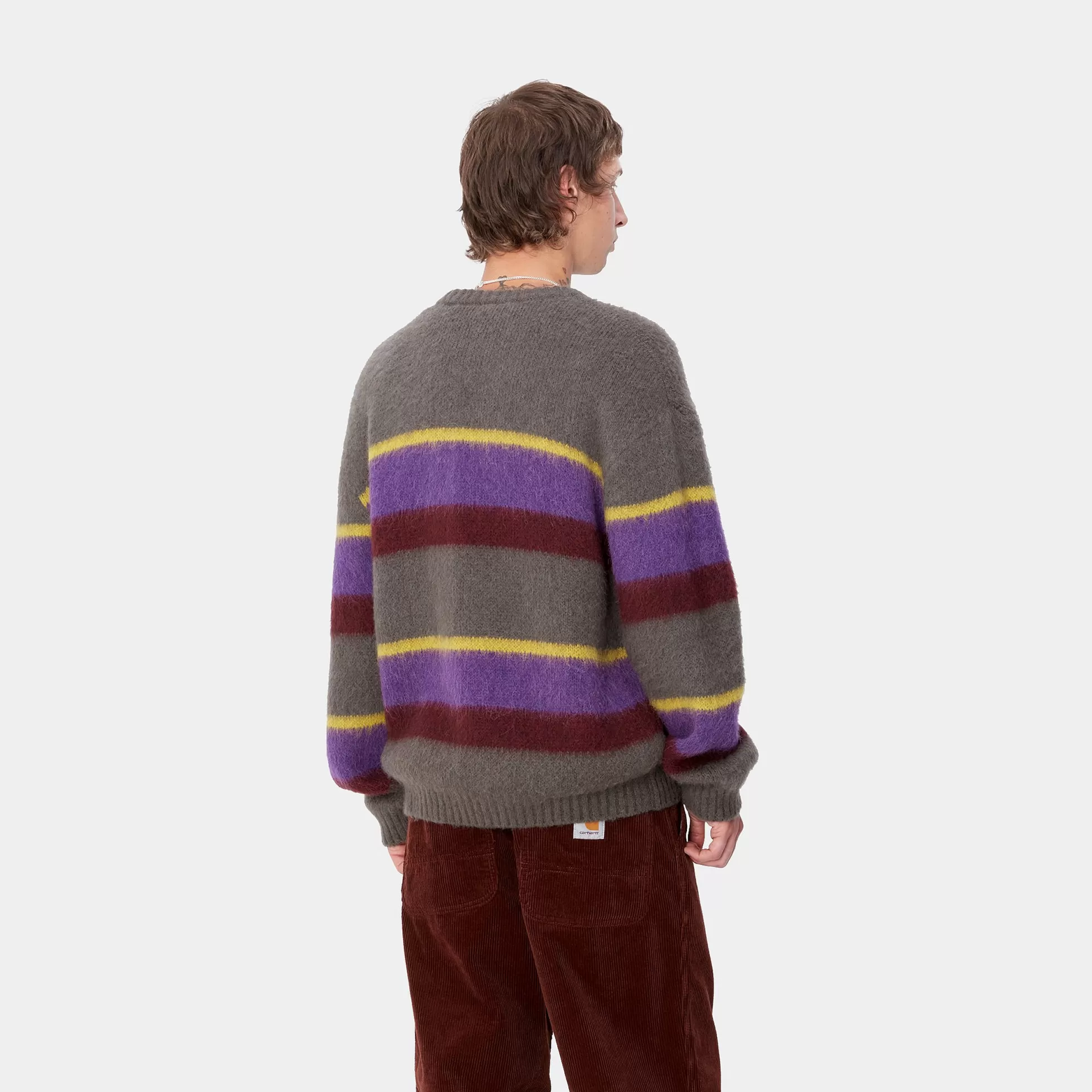 Mailles^Carhartt WIP Merton Sweater Sundling Stripe, Aura