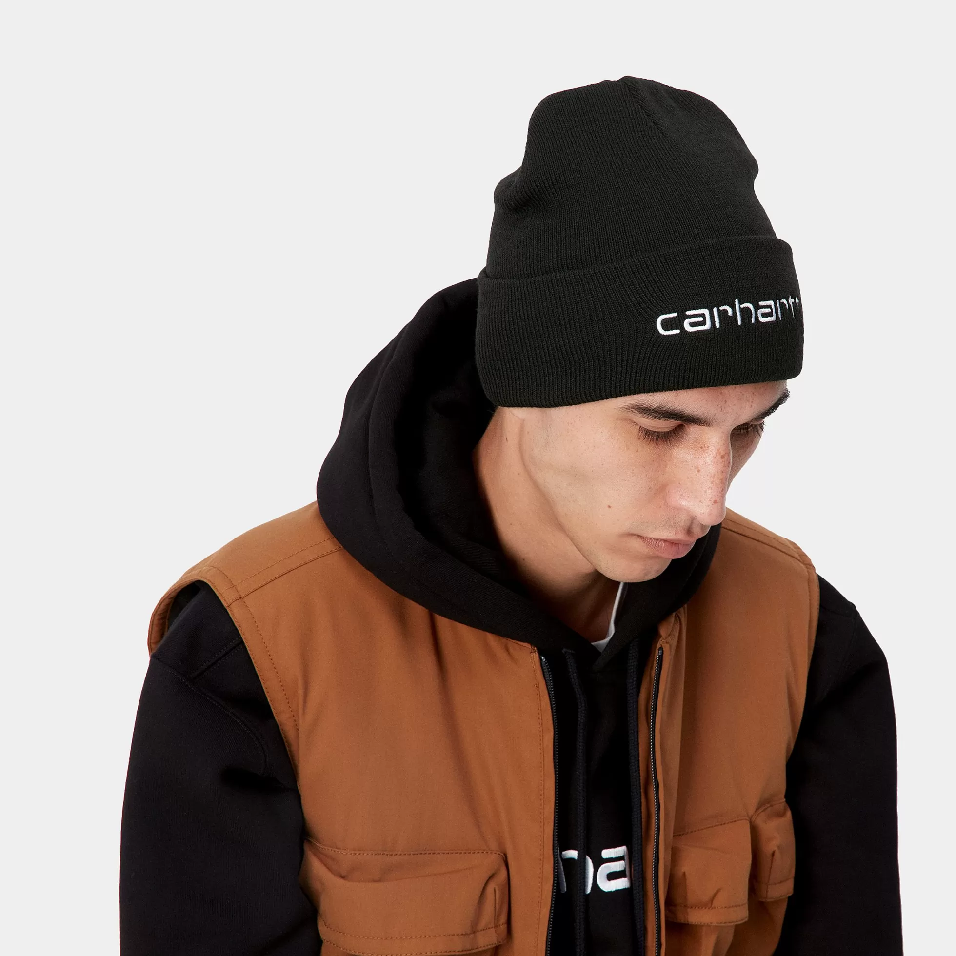 Accessoires | Accessoires^Carhartt WIP Script Beanie Black / White