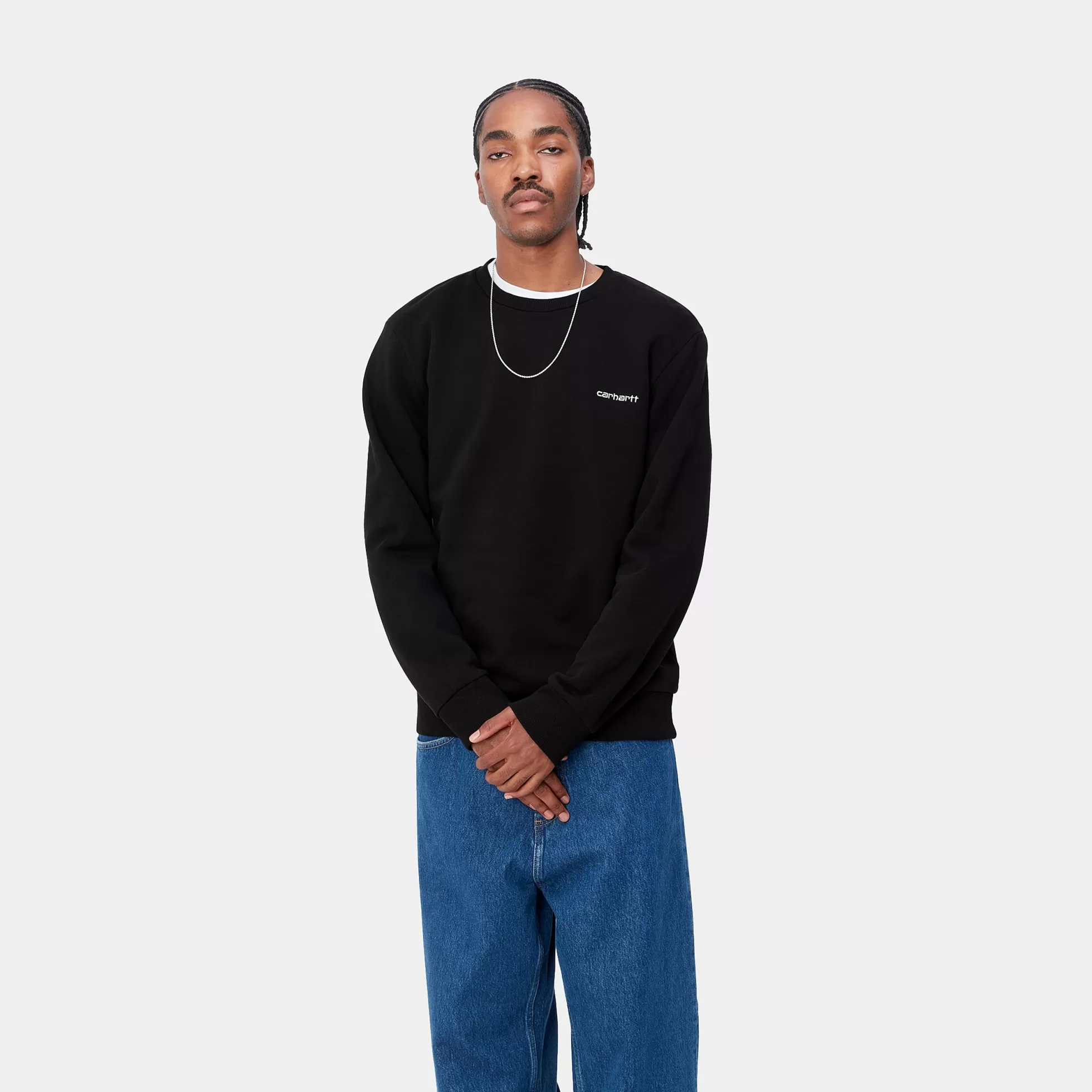 Sweats^Carhartt WIP Script Embroidery Sweat Black / White