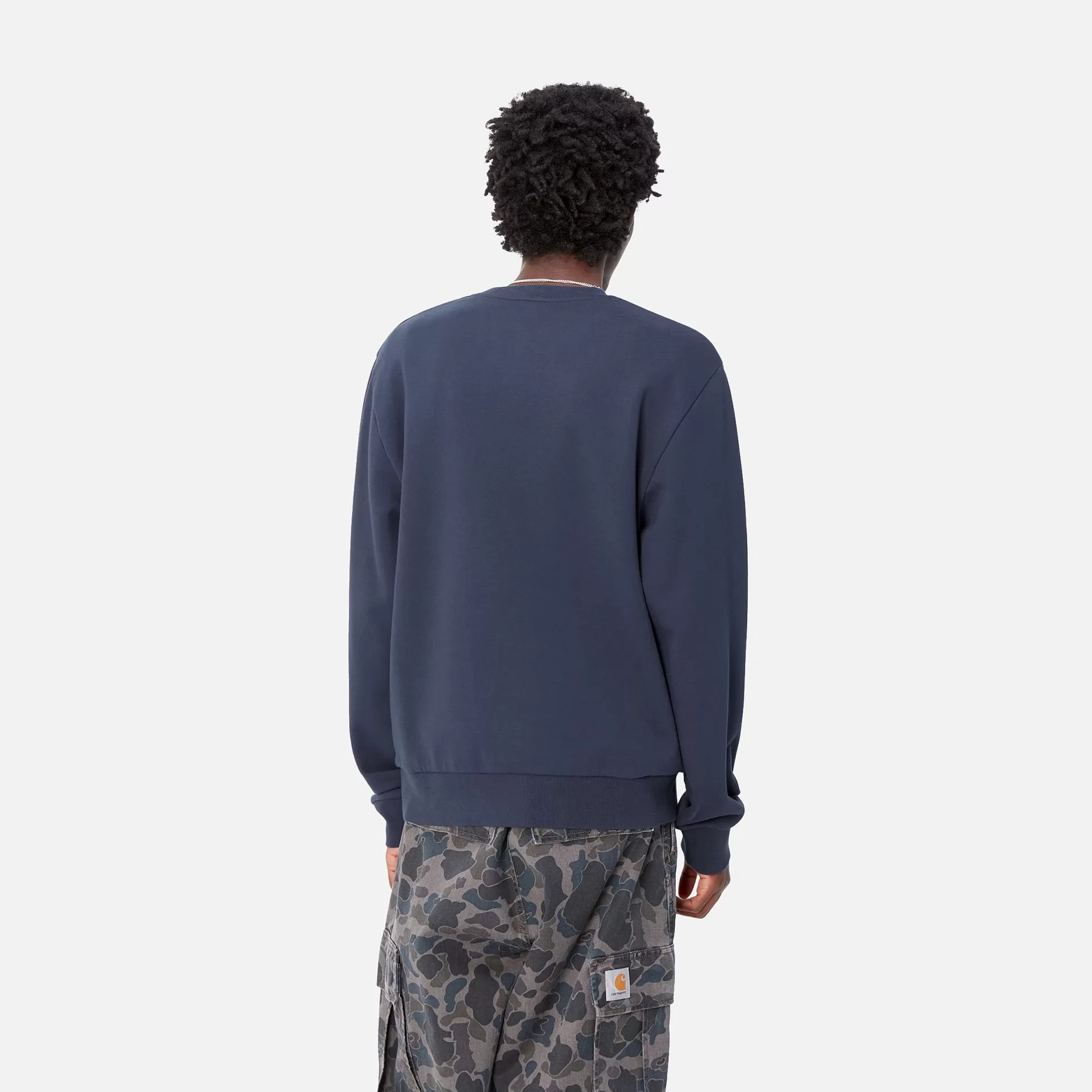 Sweats^Carhartt WIP Script Embroidery Sweat Air Force Blue / White