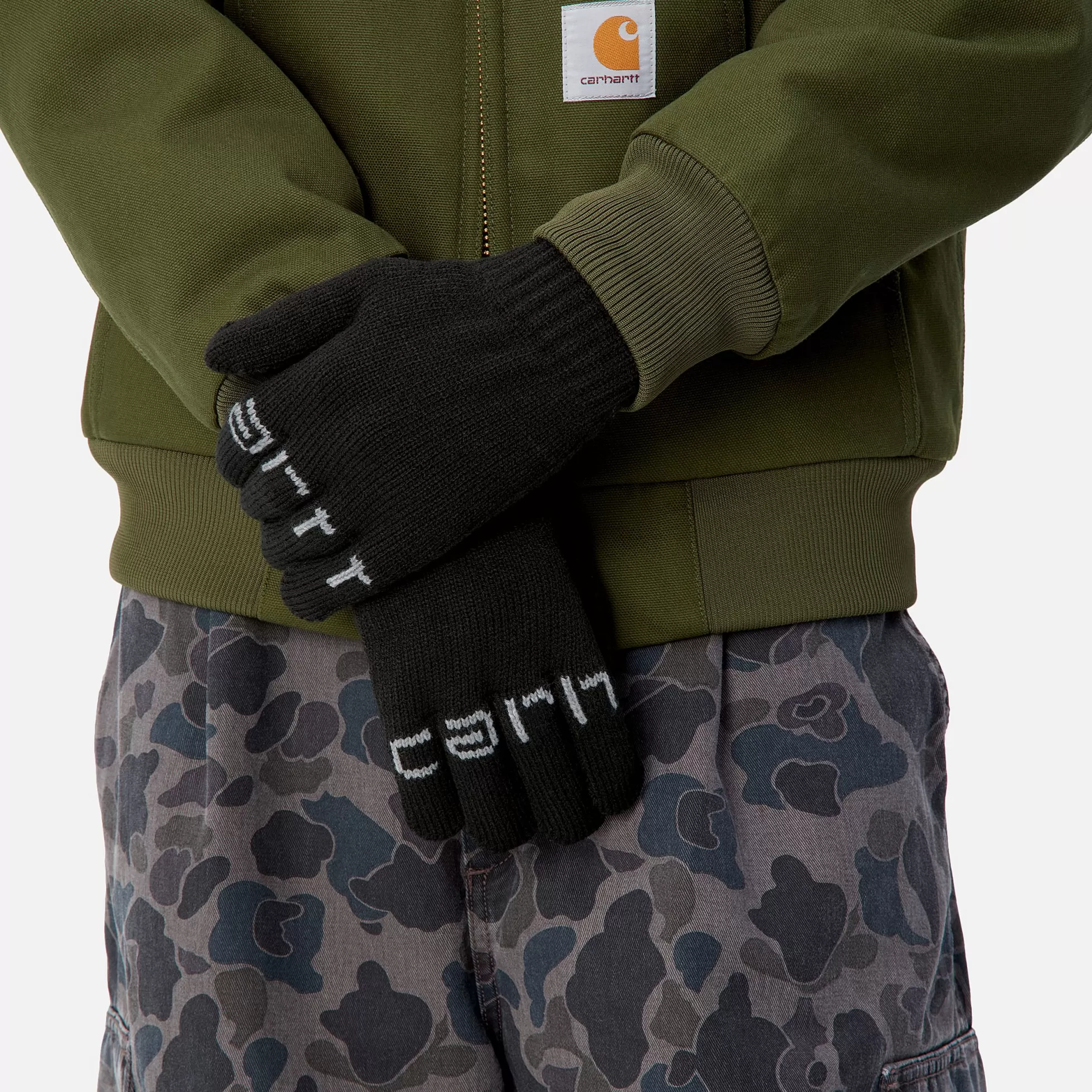 Accessoires | Accessoires^Carhartt WIP Script Gloves Black / Grey Heather