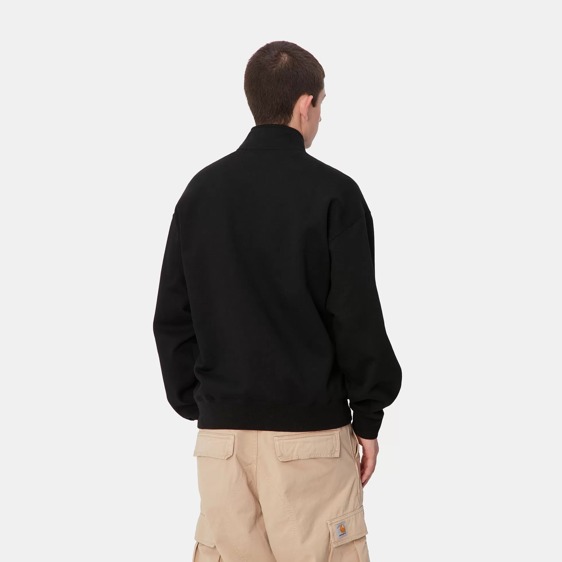 Sweats^Carhartt WIP Script Half Zip Sweatshirt Black / White