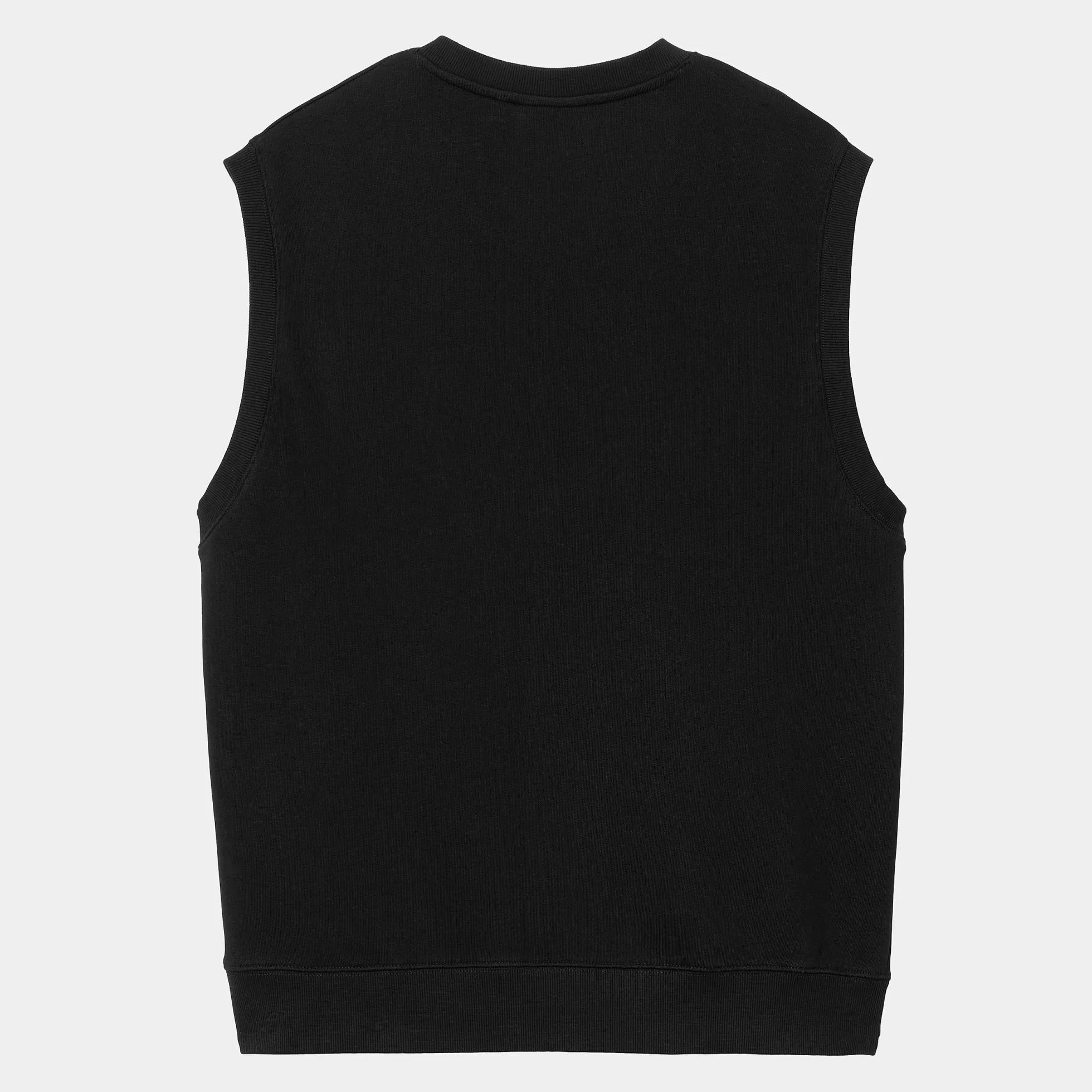 Sweats^Carhartt WIP Script V-Neck Vest Sweatshirt Black / White