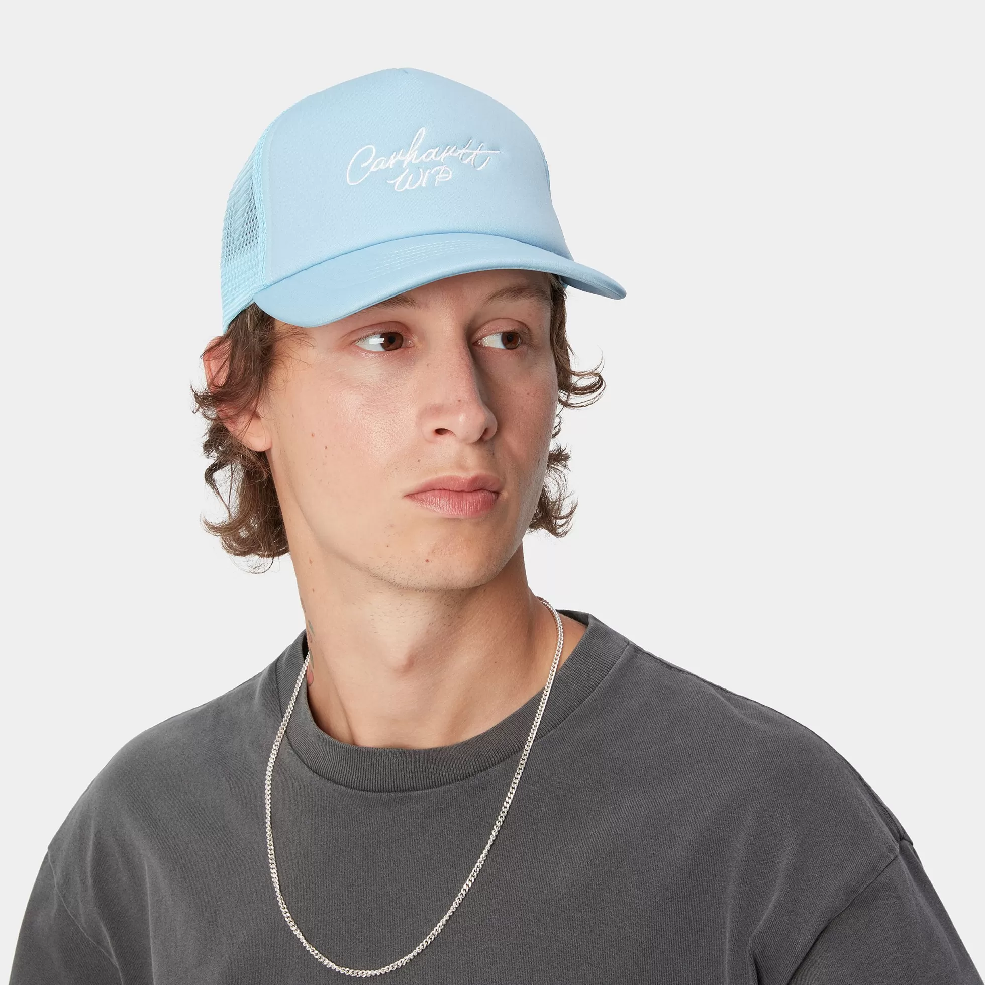 Accessoires | Accessoires^Carhartt WIP Signature Trucker Cap Misty Sky / White