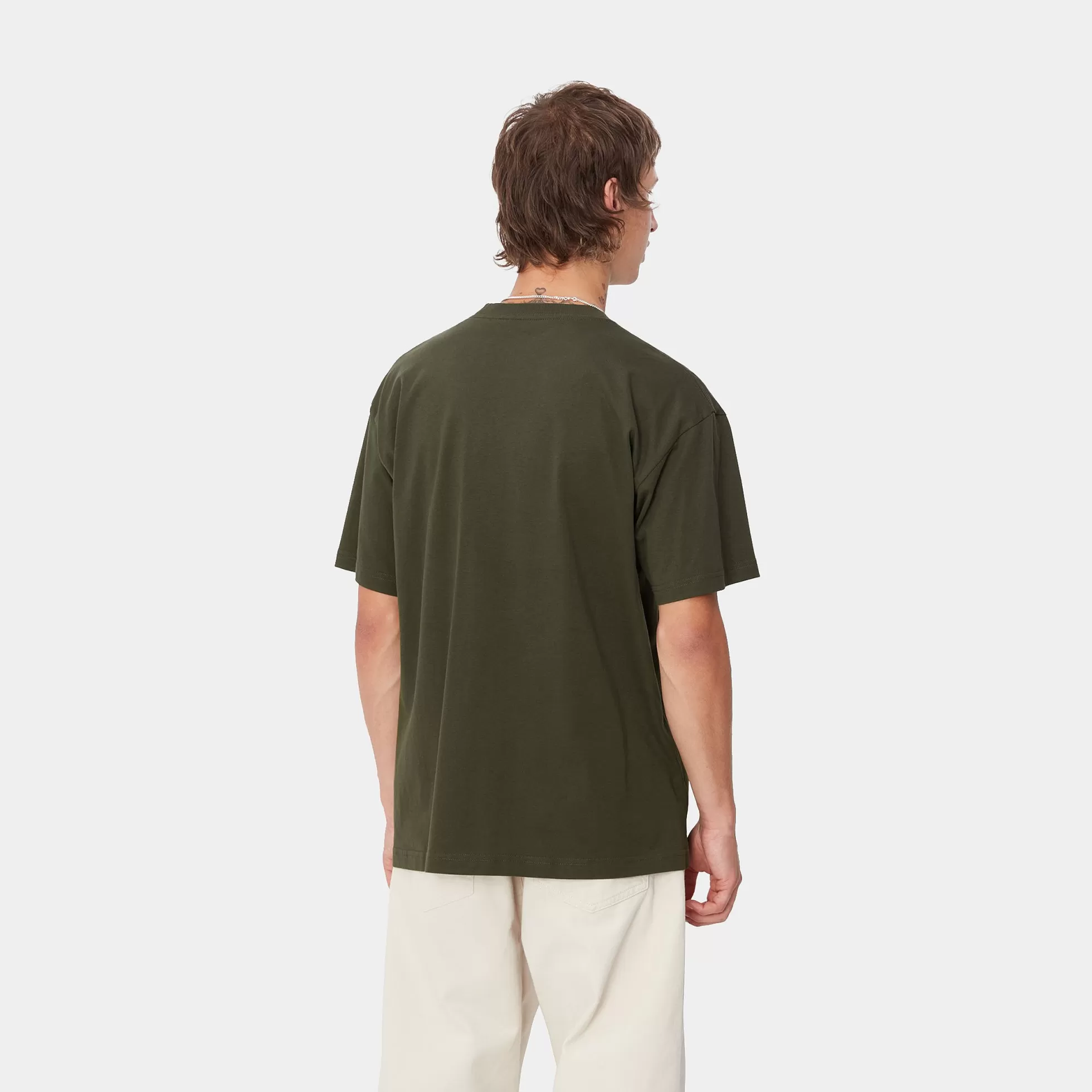 T-Shirts & Polos^Carhartt WIP S/S Basics T-Shirt Office Green / Winter Spice