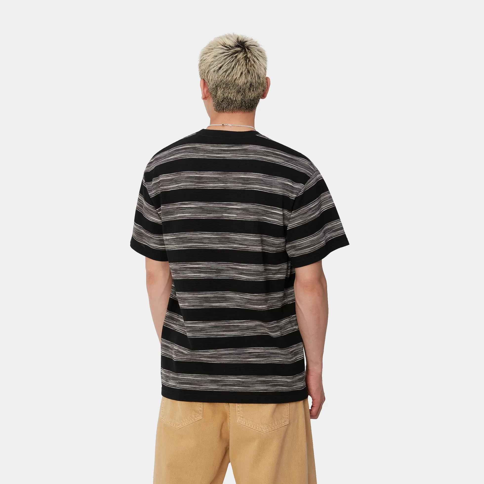 T-Shirts & Polos^Carhartt WIP S/S Dodson Pocket T-Shirt Dodson Stripe Horizontal, Black