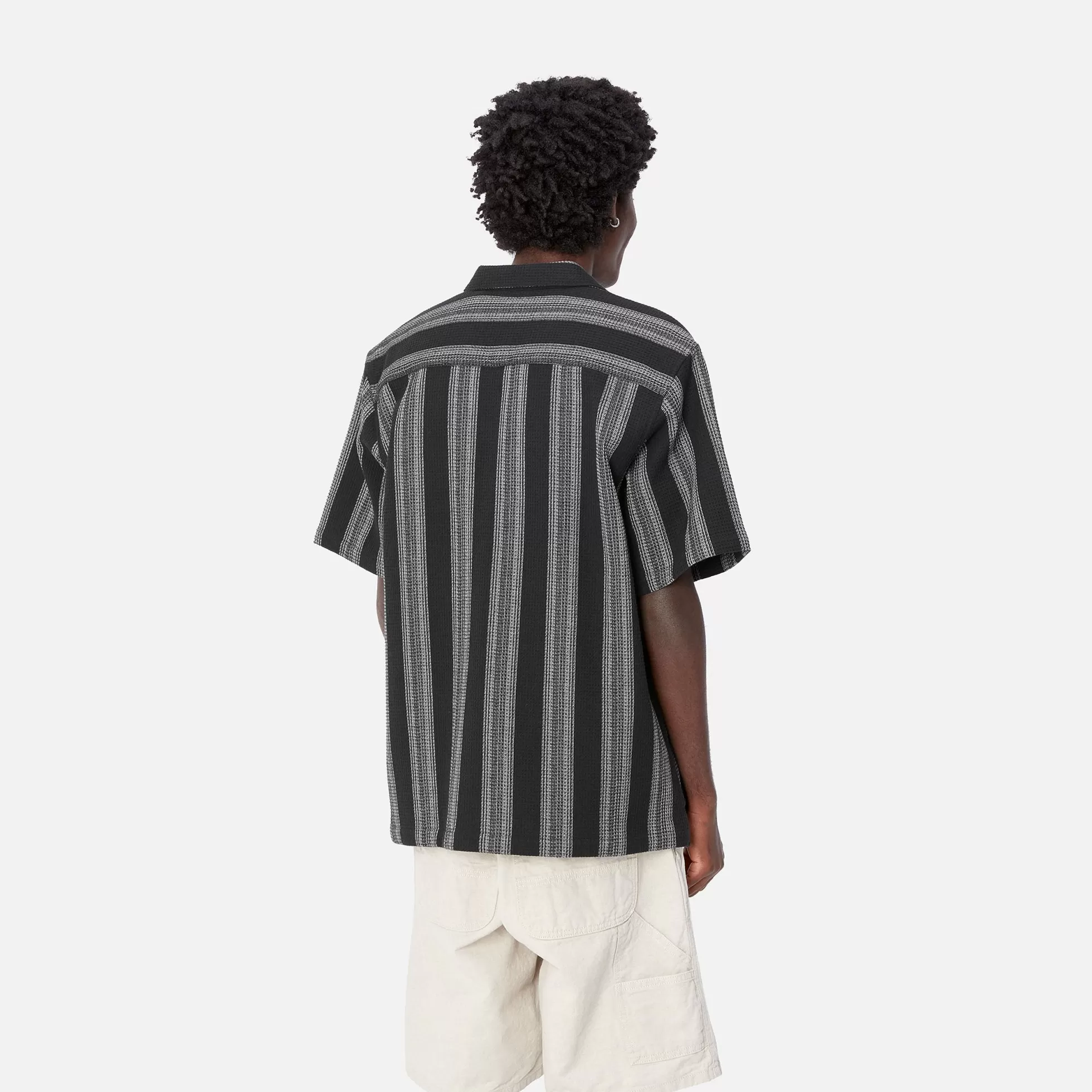 Chemises^Carhartt WIP S/S Dodson Shirt Dodson Stripe, Black