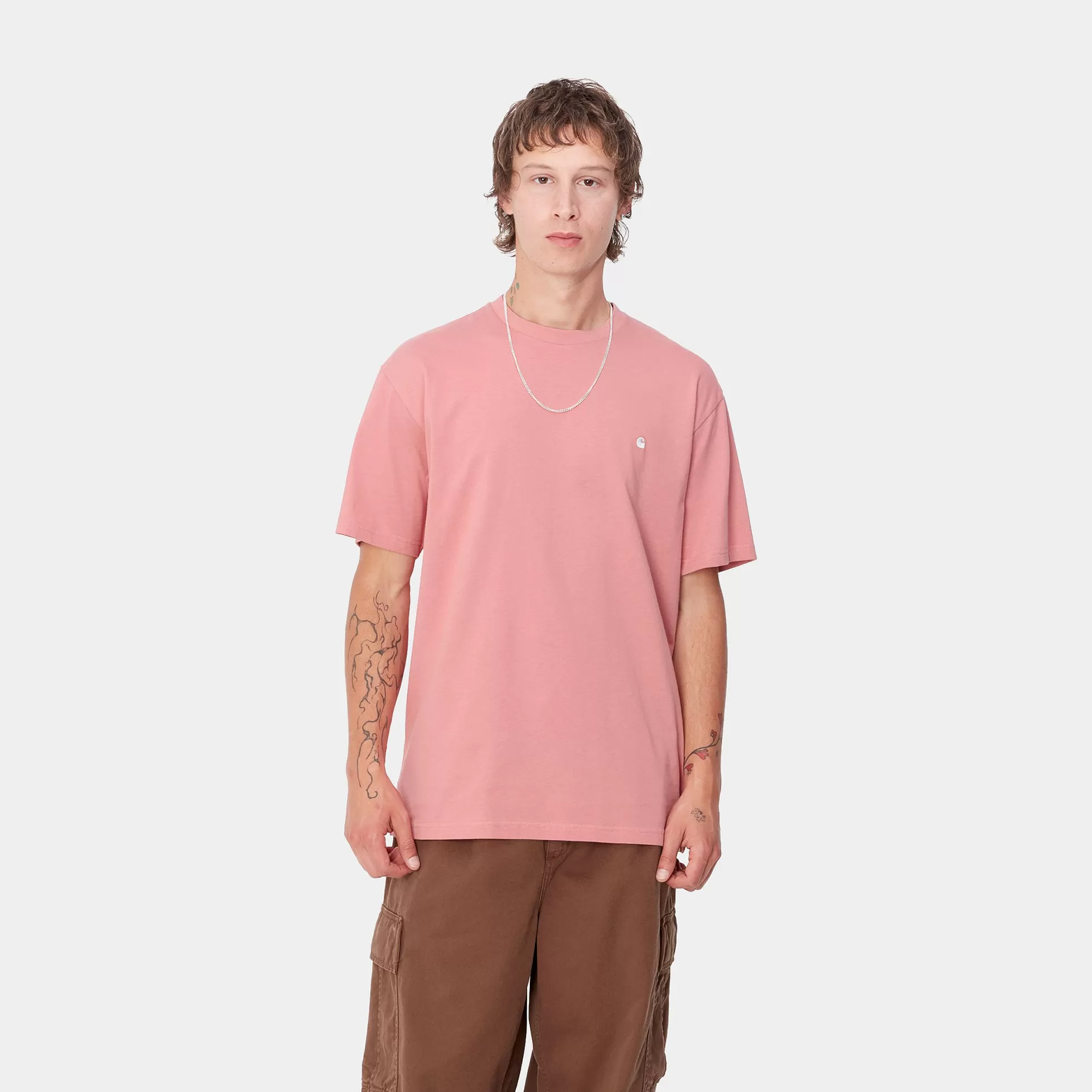 T-Shirts & Polos^Carhartt WIP S/S Madison T-Shirt Dusty Rose / White