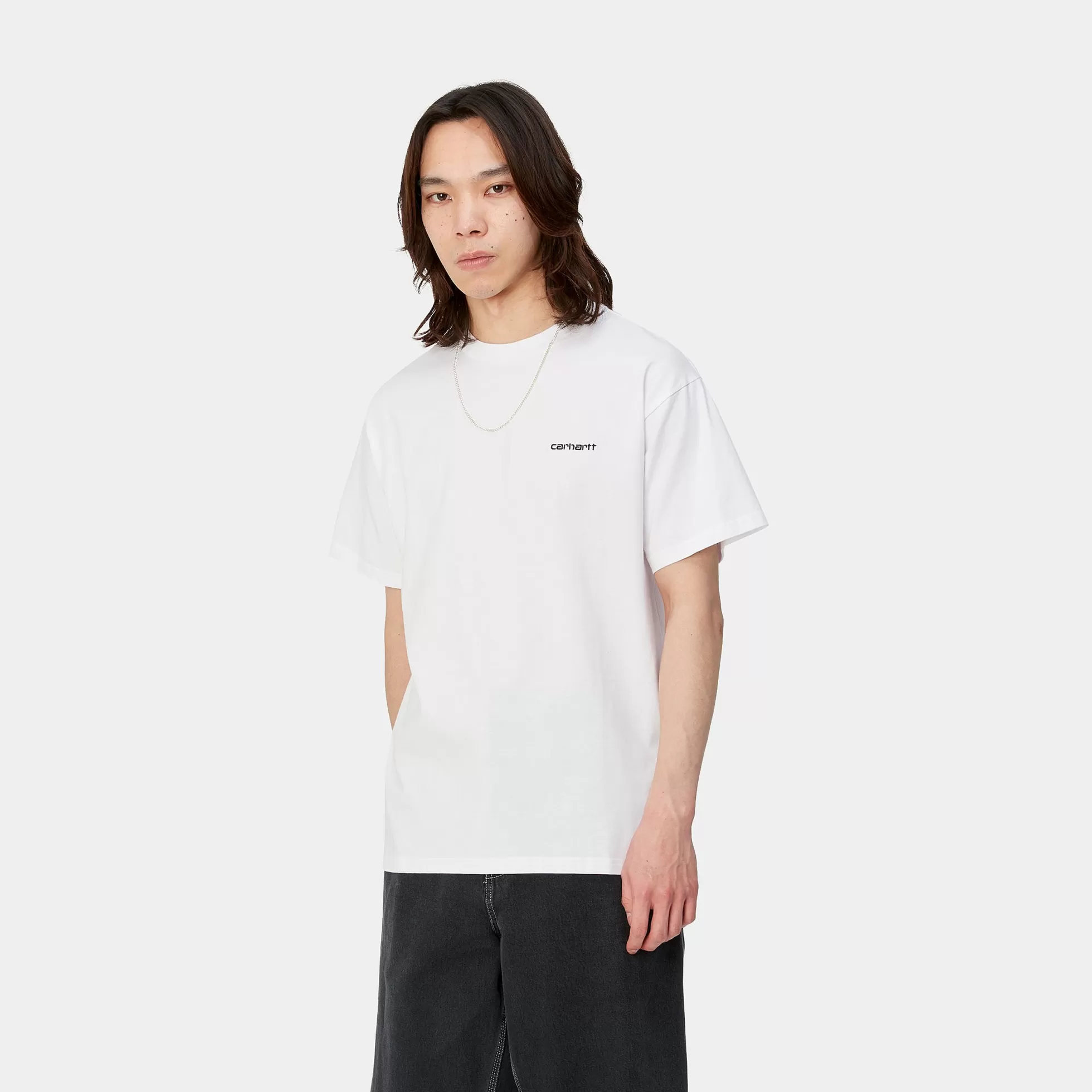 T-Shirts & Polos^Carhartt WIP S/S Script Embroidery T-Shirt White / Black