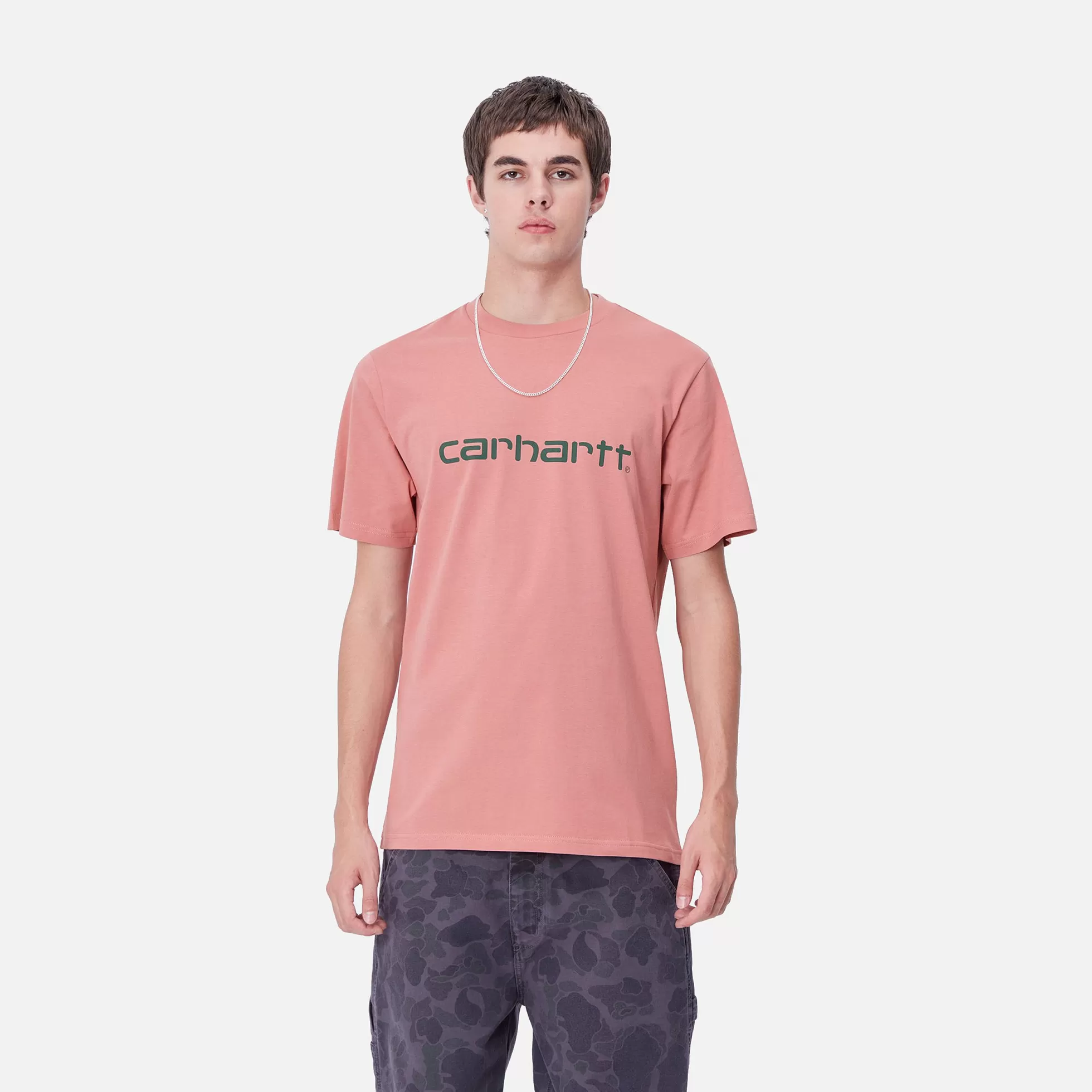 T-Shirts & Polos^Carhartt WIP S/S Script T-Shirt Dusty Rose / Sycamore Tree