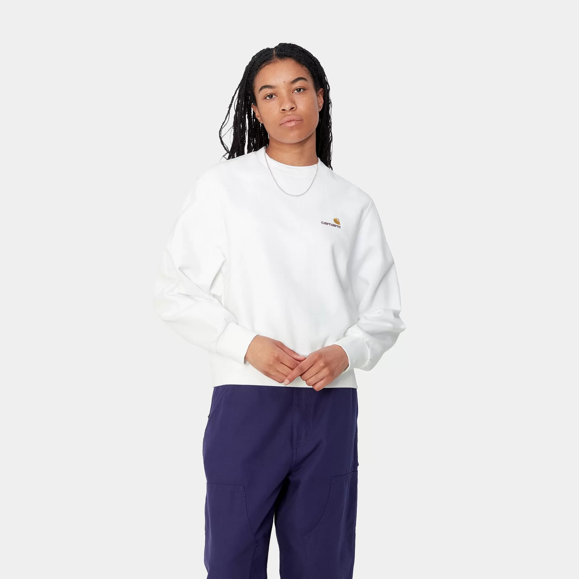 Sweats^Carhartt WIP W' American Script Sweatshirt White