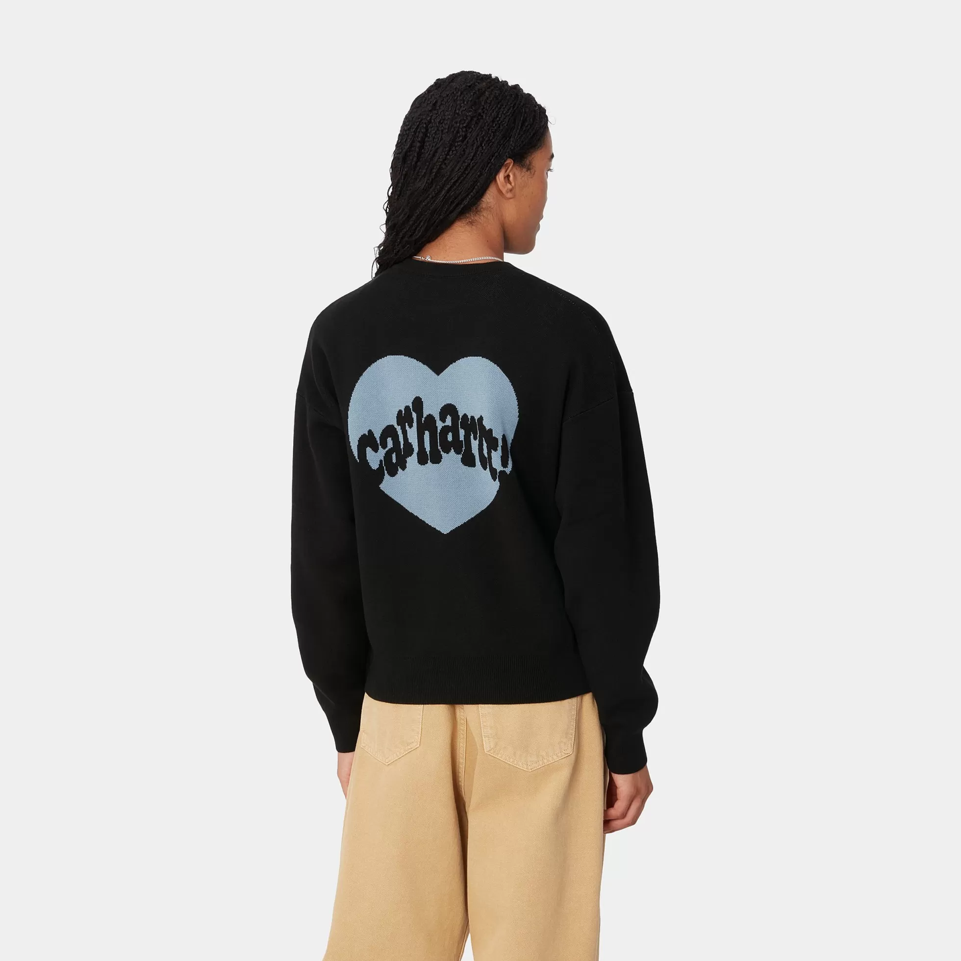 Mailles^Carhartt WIP W' Amour Sweater Black / Misty Sky