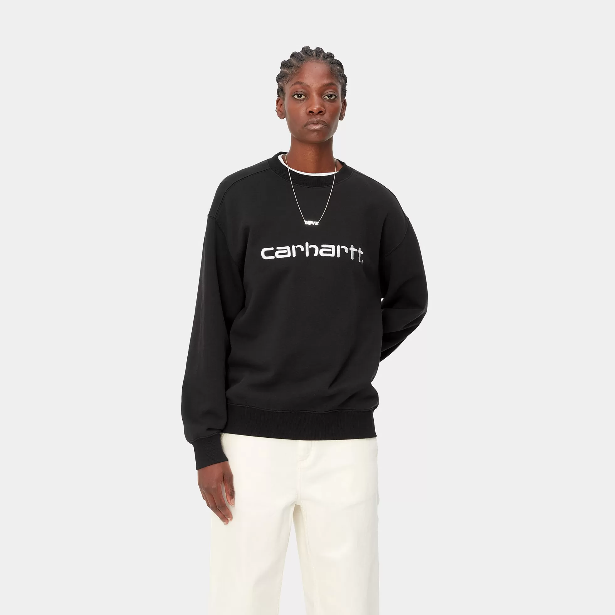 Sweats^Carhartt WIP W' Carhartt Sweatshirt Black / White