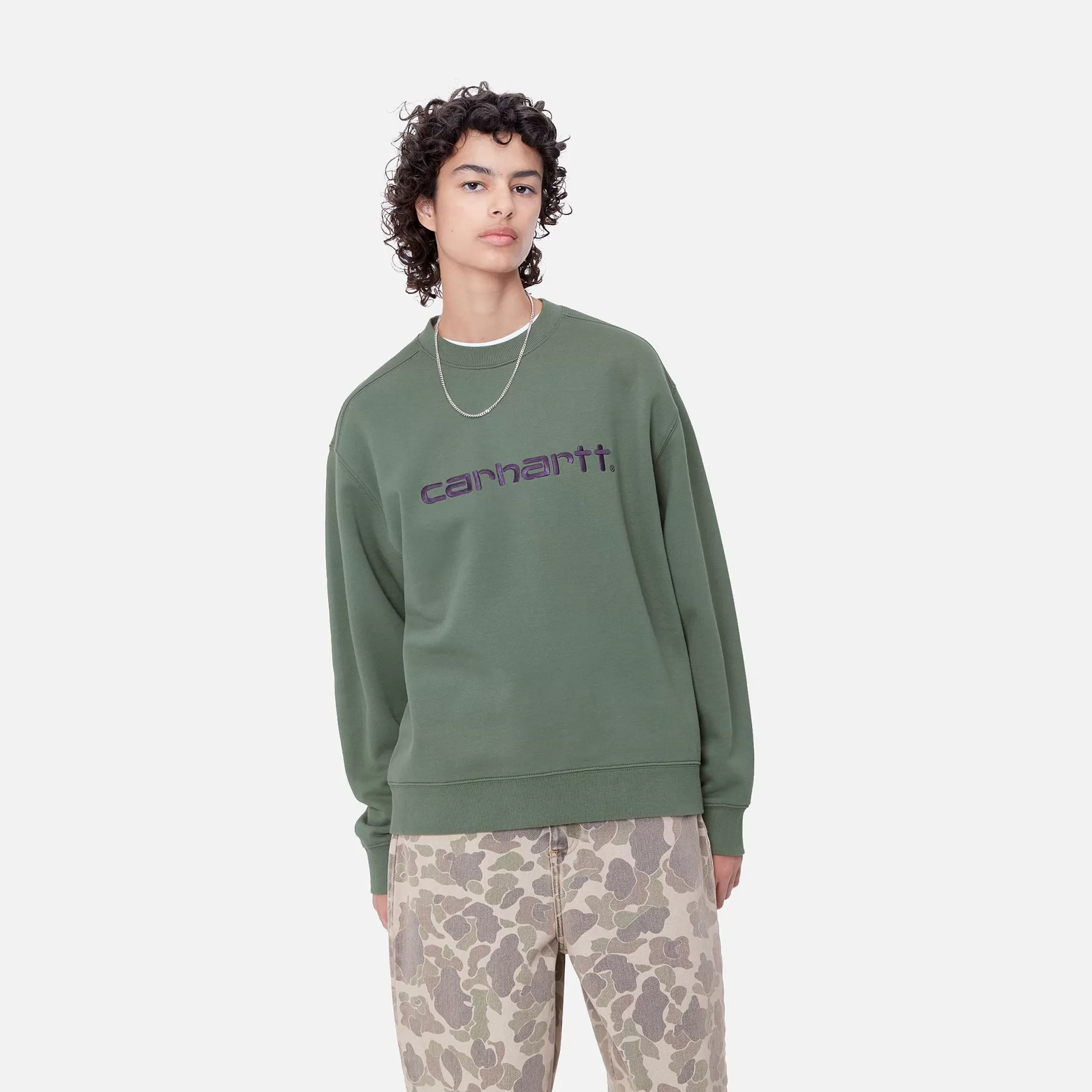 Sweats^Carhartt WIP W' Carhartt Sweatshirt Duck Green / Aura