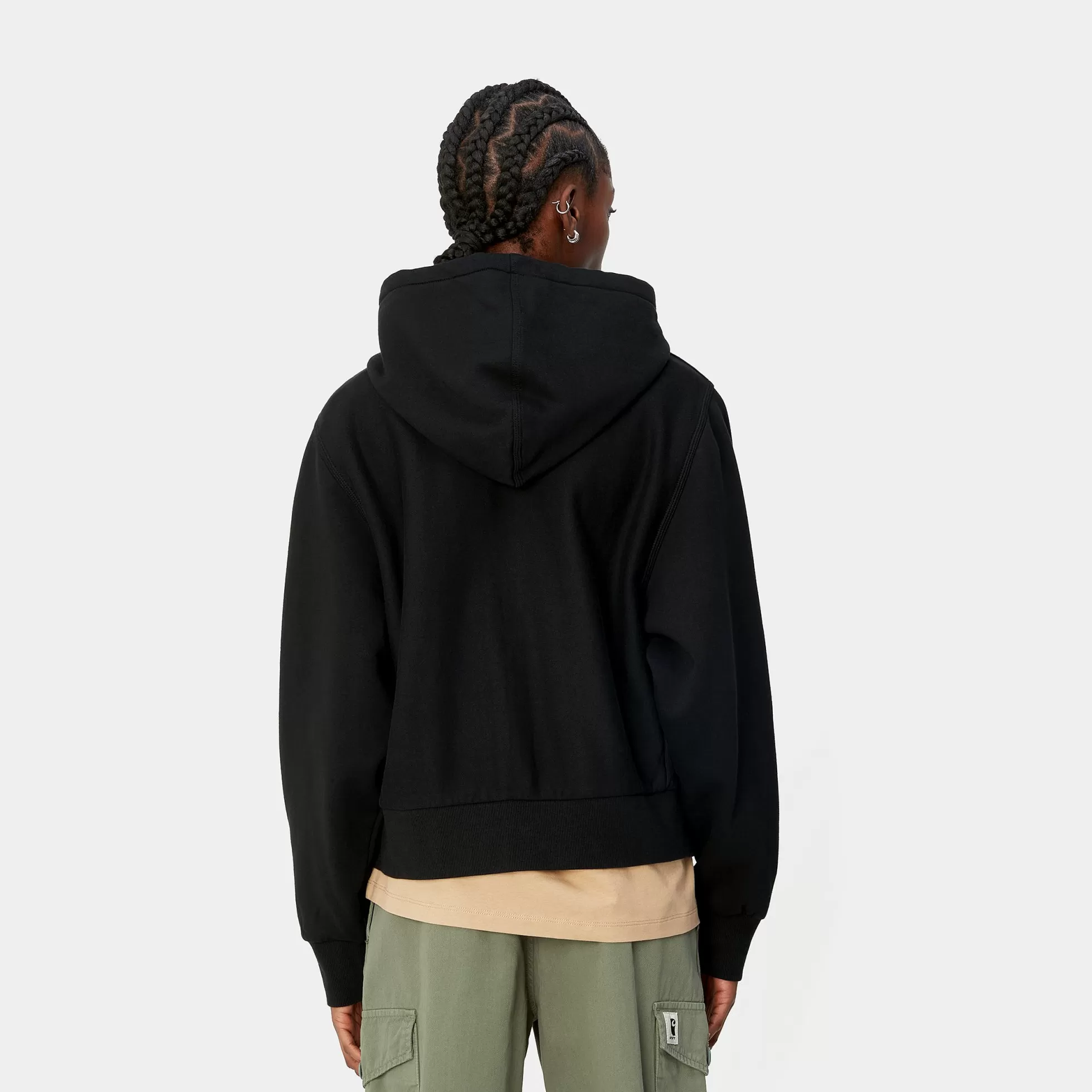 Sweats^Carhartt WIP W' Hooded American Script Jacket Black