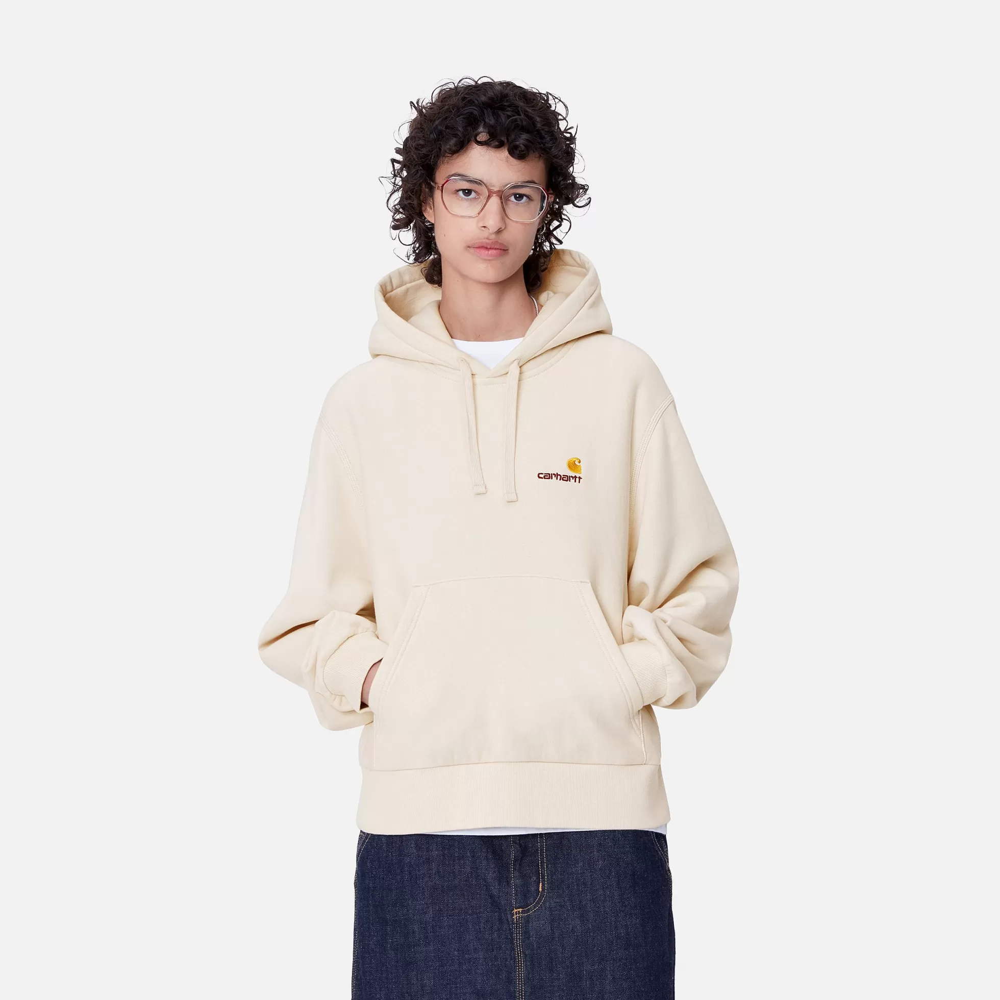 Sweats^Carhartt WIP W' Hooded American Script Sweatshirt Moonbeam