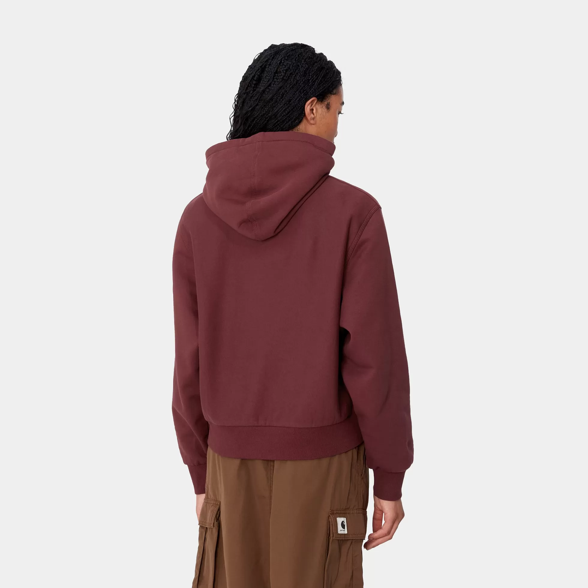 Sweats^Carhartt WIP W' Hooded American Script Sweatshirt Malbec