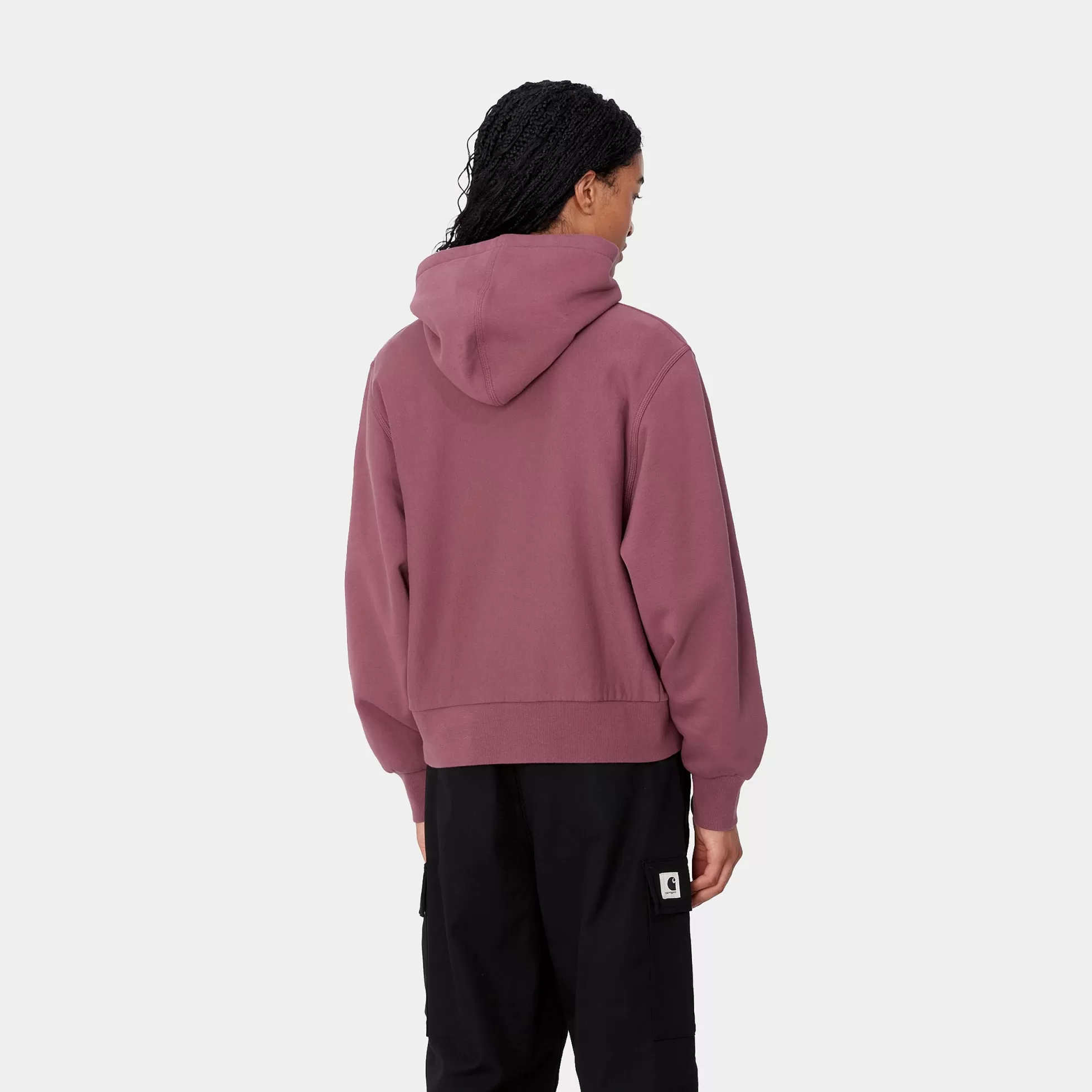 Sweats^Carhartt WIP W' Hooded American Script Sweatshirt Dusty Fuchsia