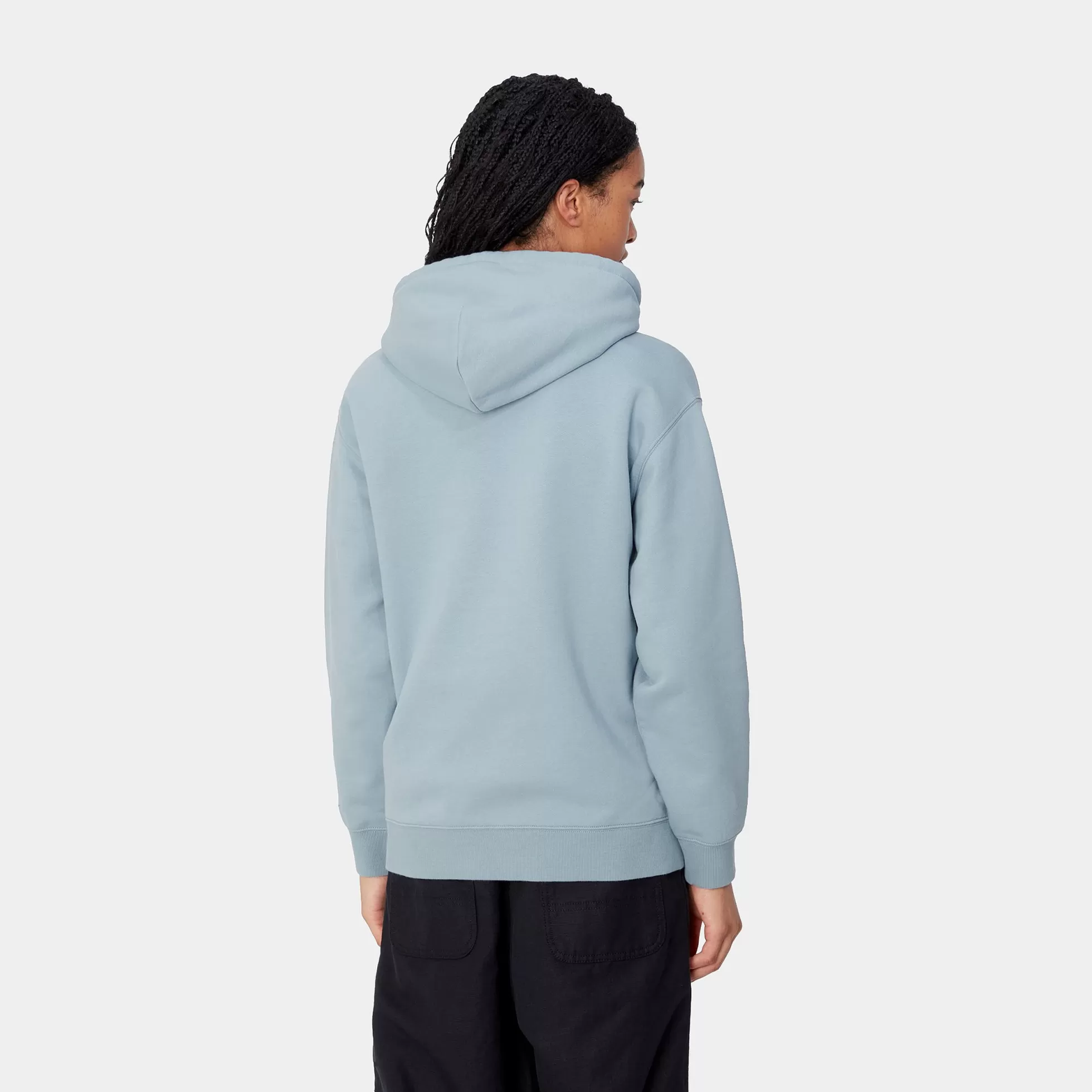 Sweats^Carhartt WIP W' Hooded Carhartt Sweatshirt Misty Sky / White