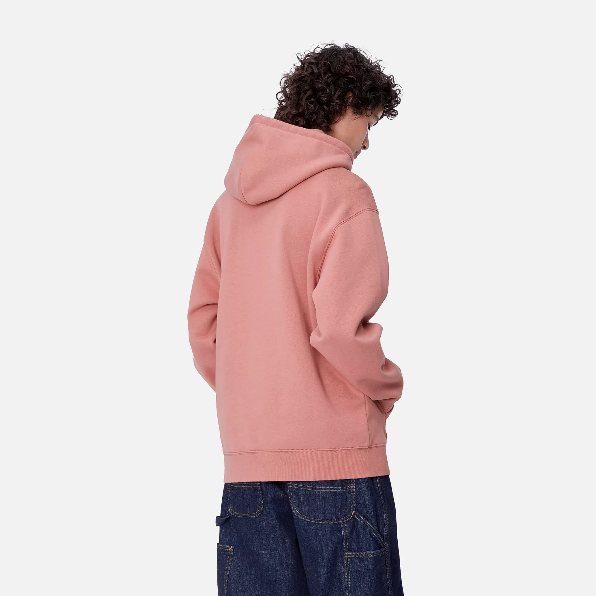 Sweats^Carhartt WIP W' Hooded Carhartt Sweatshirt Dusty Rose / Moonbeam