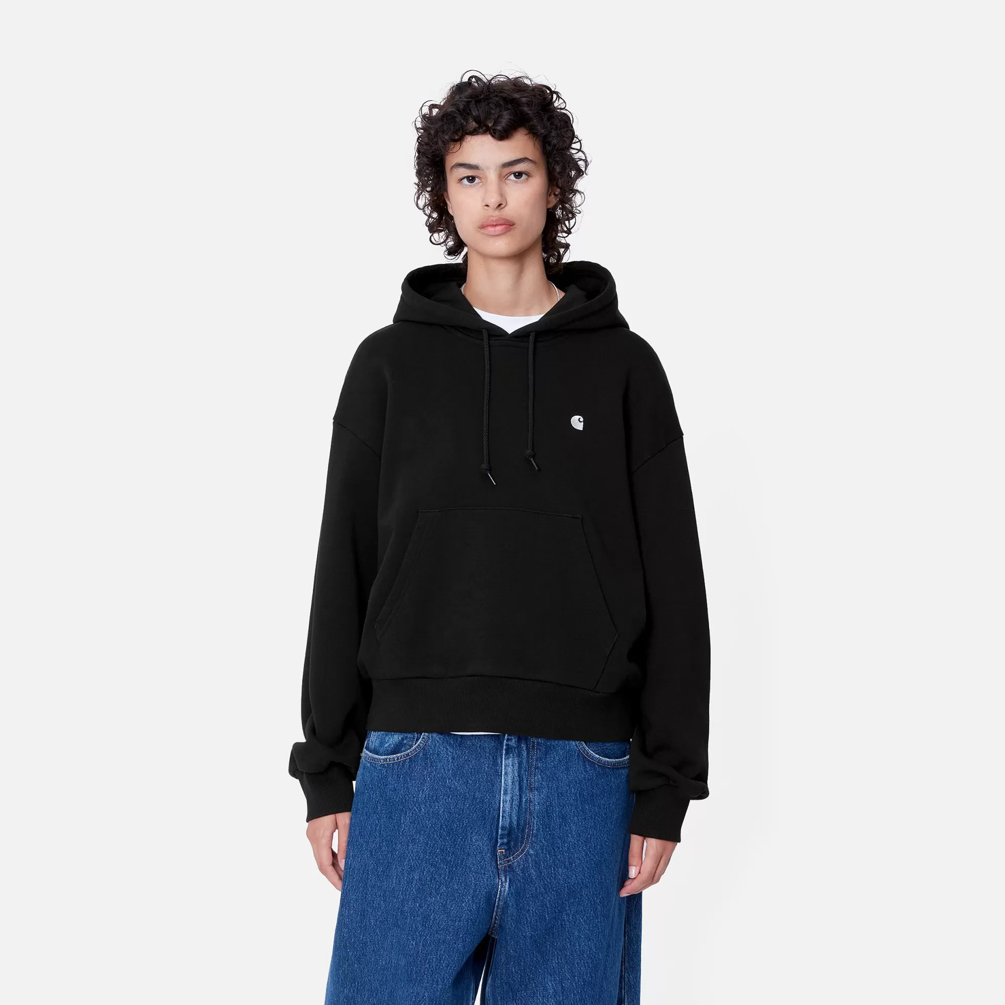 Sweats^Carhartt WIP W' Hooded Casey Sweatshirt Black / Silver