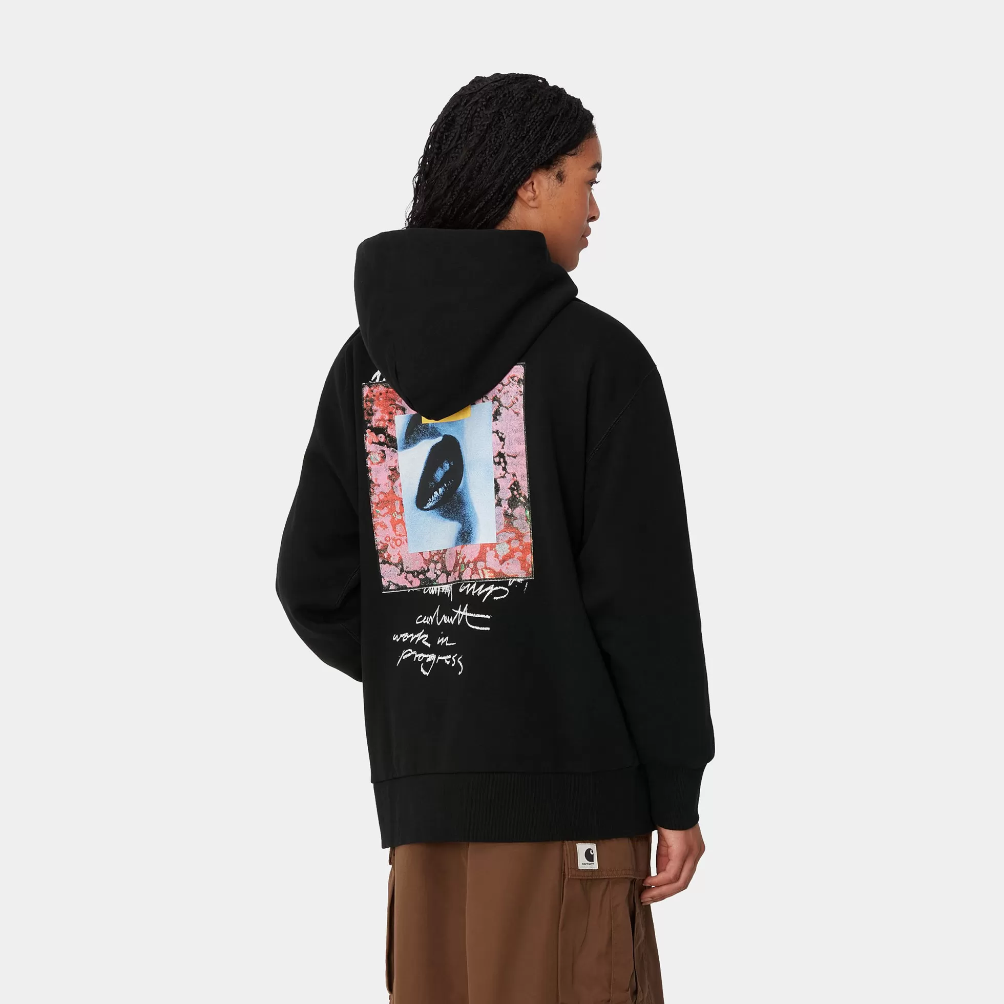 Sweats^Carhartt WIP W' Hooded Lips Sweat Black