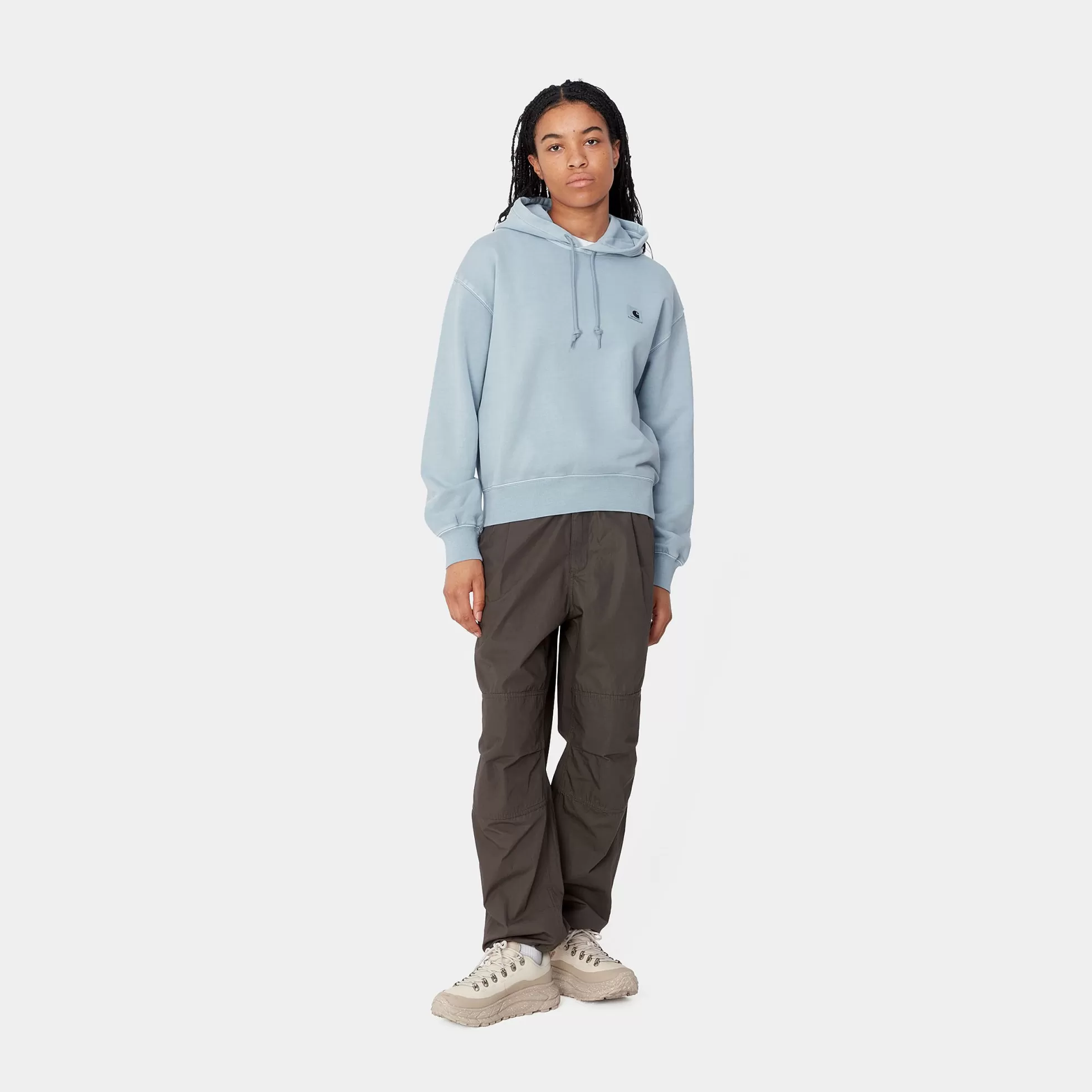 Sweats^Carhartt WIP W' Hooded Nelson Sweatshirt Dusty Ice