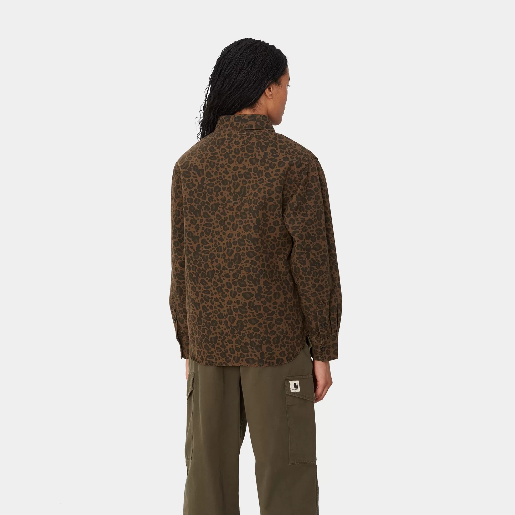 Chemises | Denim^Carhartt WIP W' L/S Leo Shirt Camo Leo, Tamarind / Tamarind