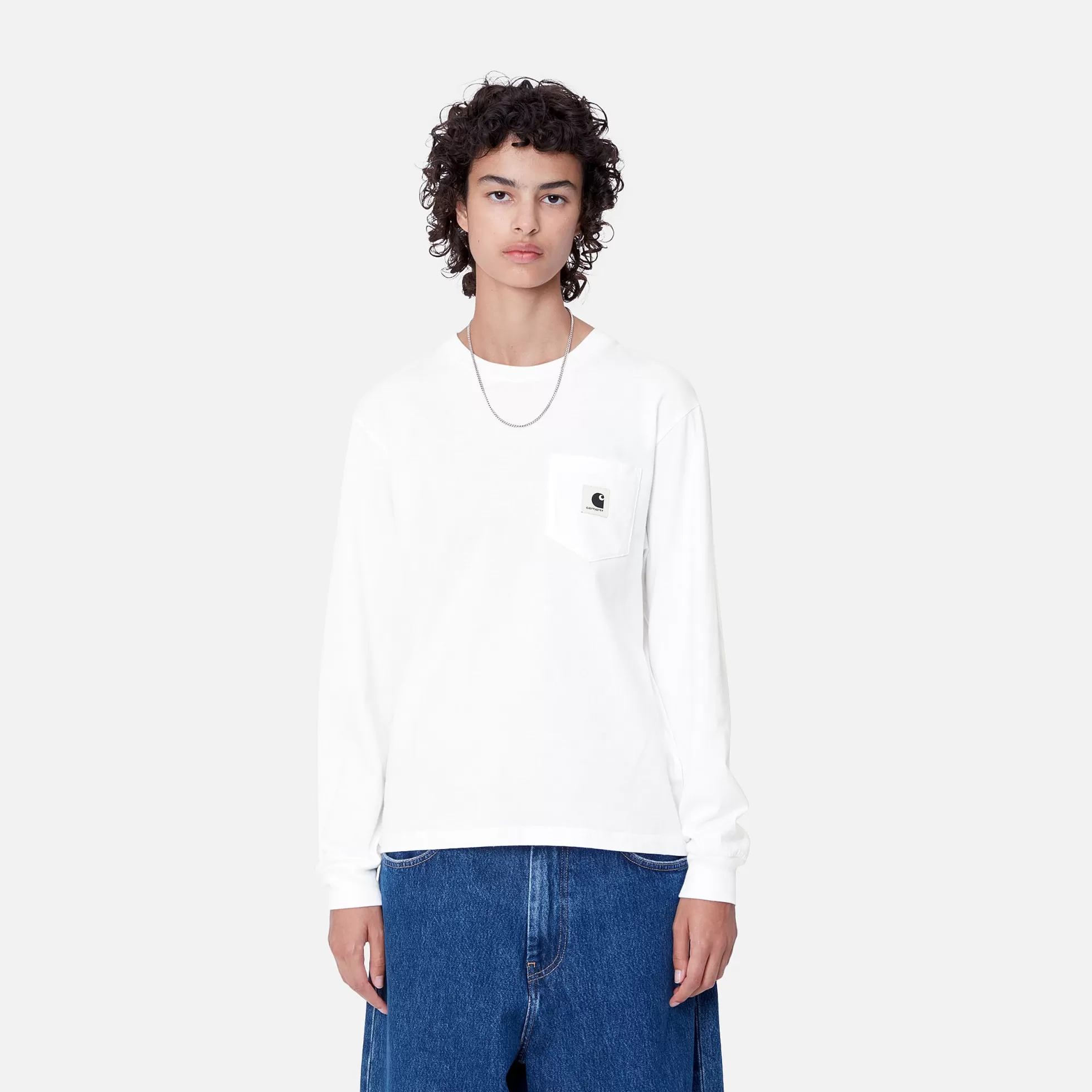 T-Shirts^Carhartt WIP W' L/S Pocket T-Shirt White