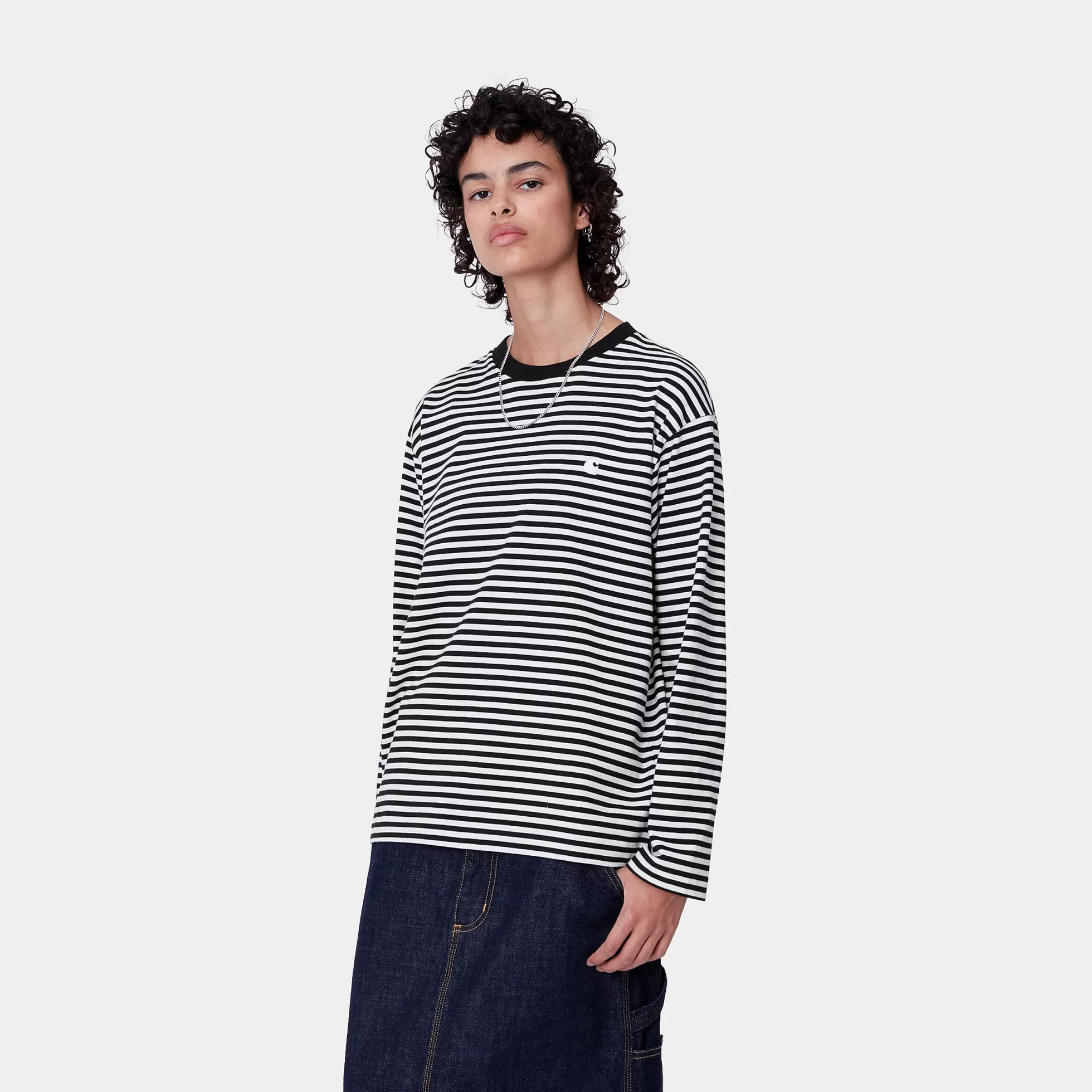 T-Shirts^Carhartt WIP W' L/S Verner T-Shirt Verner stripe, Black / Wax