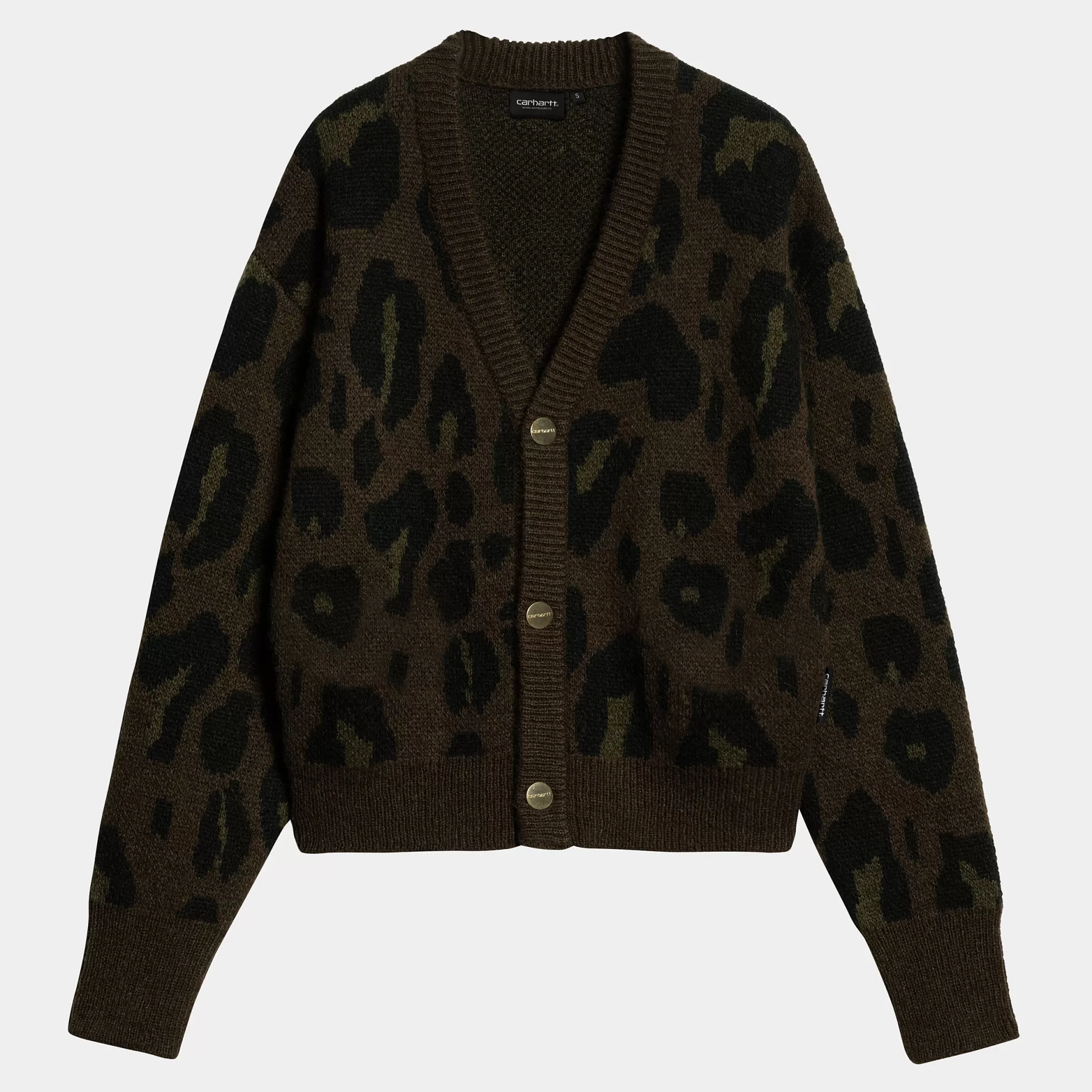 Mailles^Carhartt WIP W' Merton Cardigan Camo Leo Jacquard, Tamarind