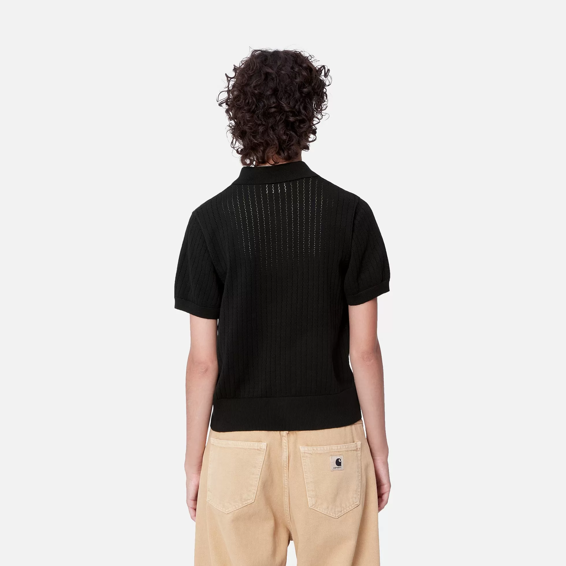 Mailles^Carhartt WIP W' S/S Norlina Polo Black