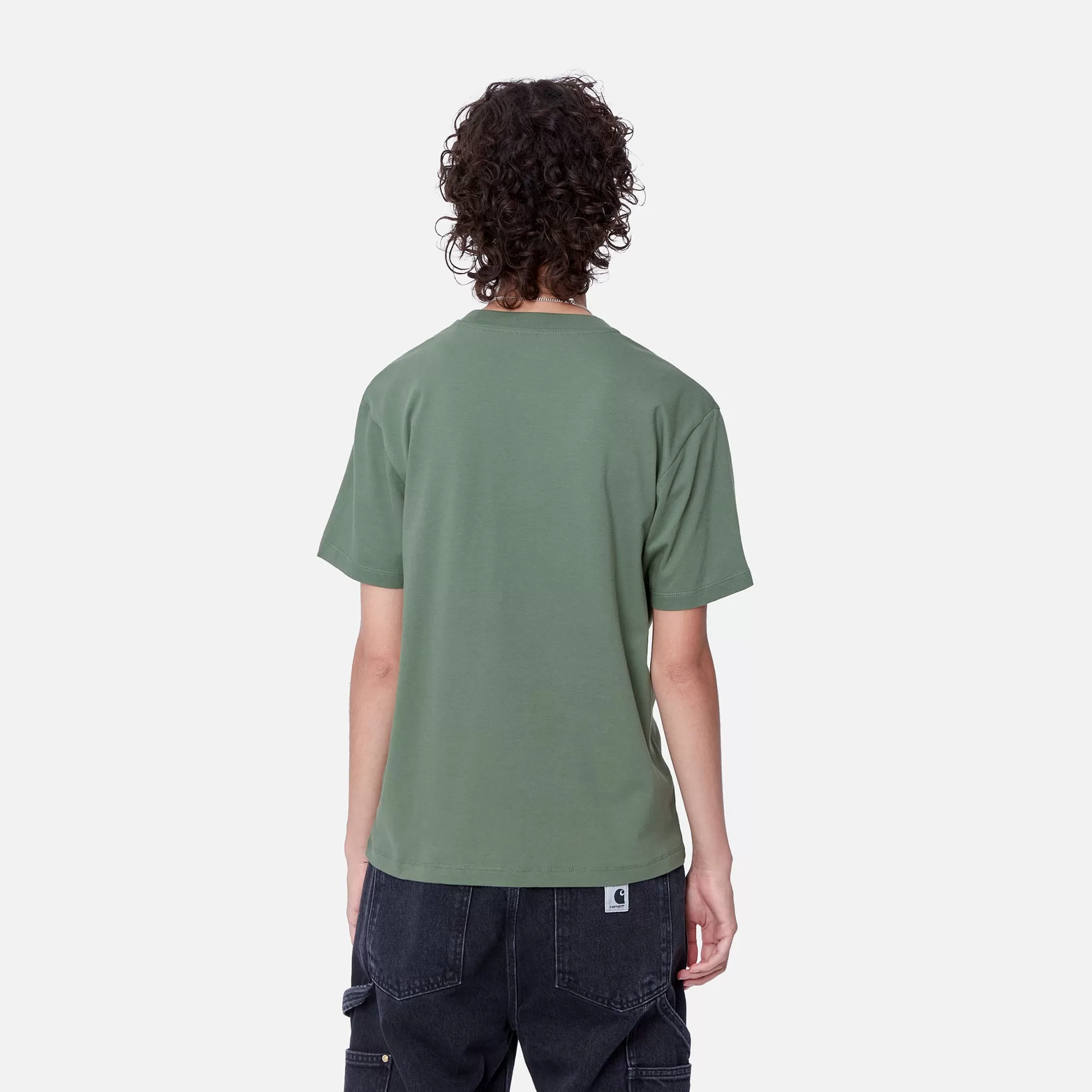 T-Shirts^Carhartt WIP W' S/S Script Embroidery T-Shirt Duck Green / Aura